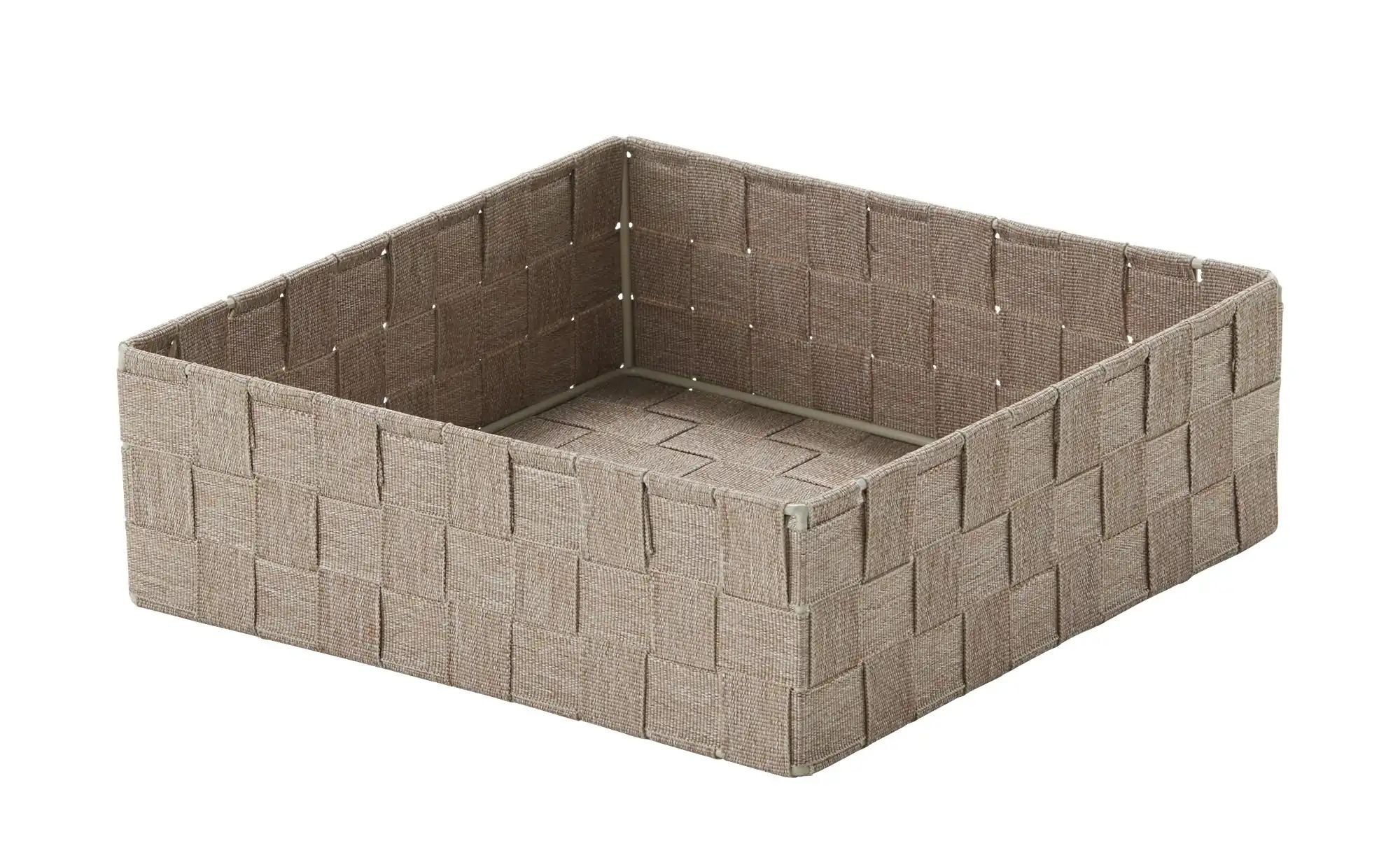 HOME STORY Aufbewahrungskorb  4er-Set   ¦ braun ¦ Polyester,Metall ¦ Maße ( günstig online kaufen
