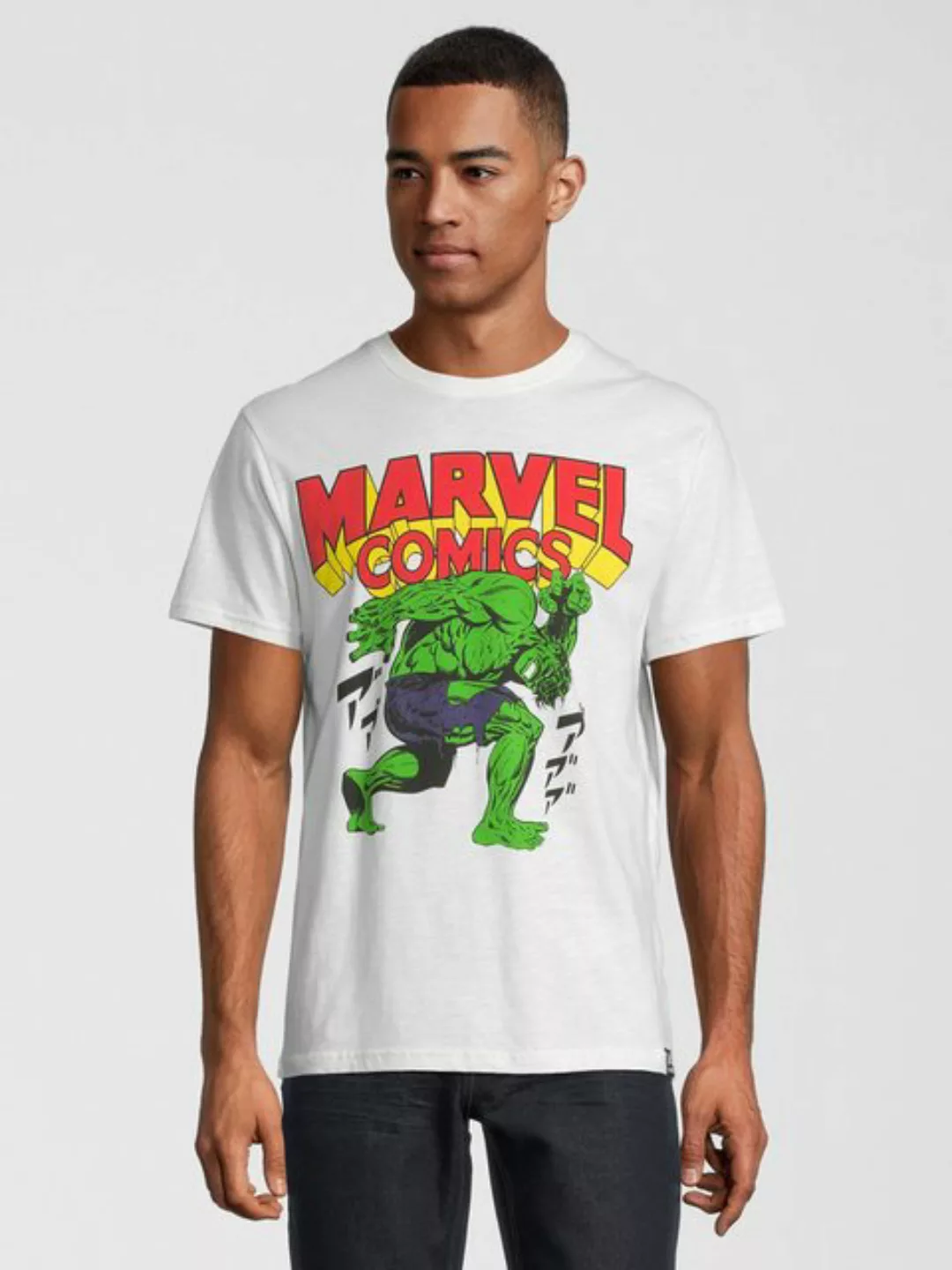 Recovered T-Shirt Marvel Comics Hulk Japan Washed GOTS zertifizierte Bio-Ba günstig online kaufen