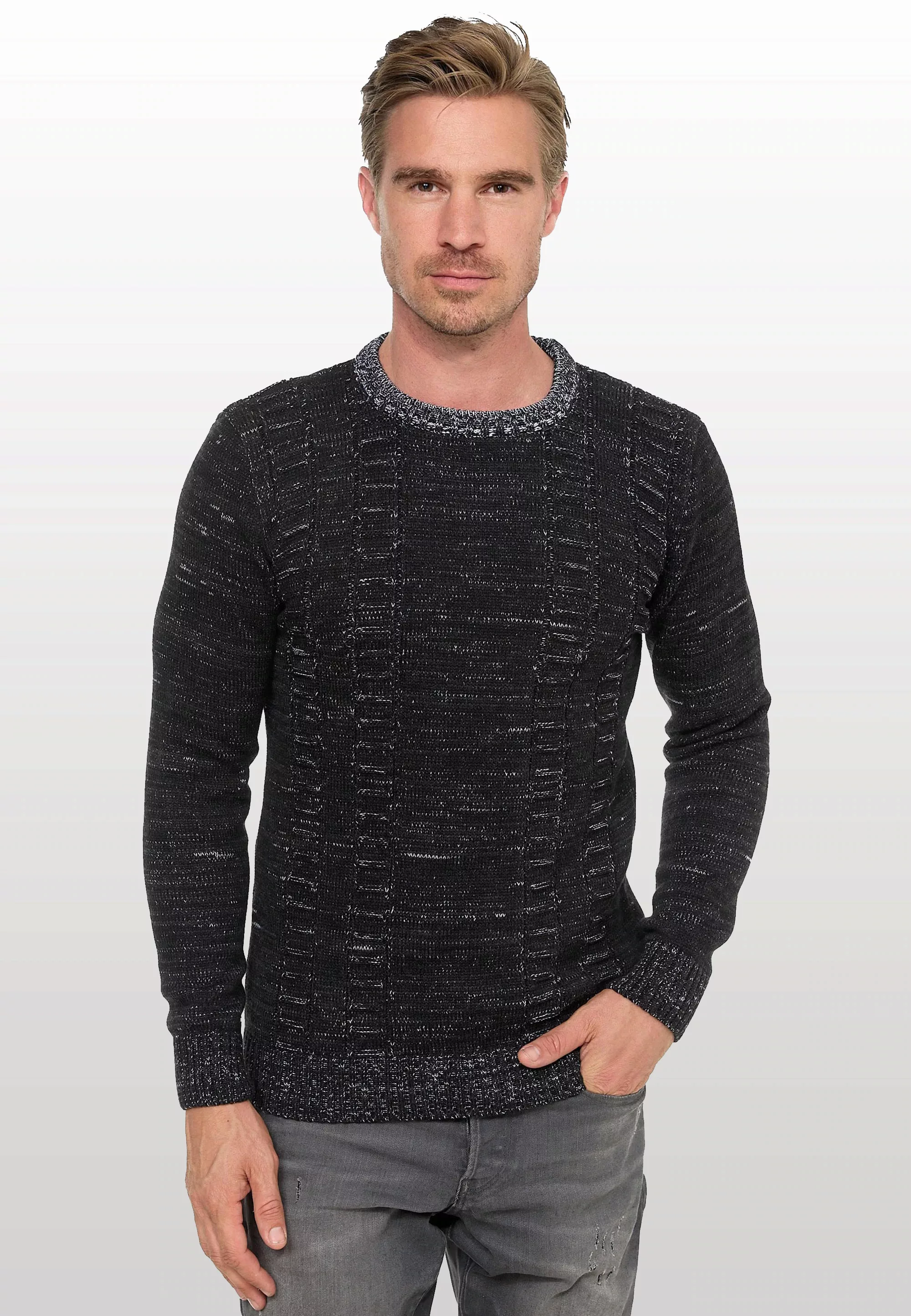 Rusty Neal Strickpullover, mit meliertem Design günstig online kaufen