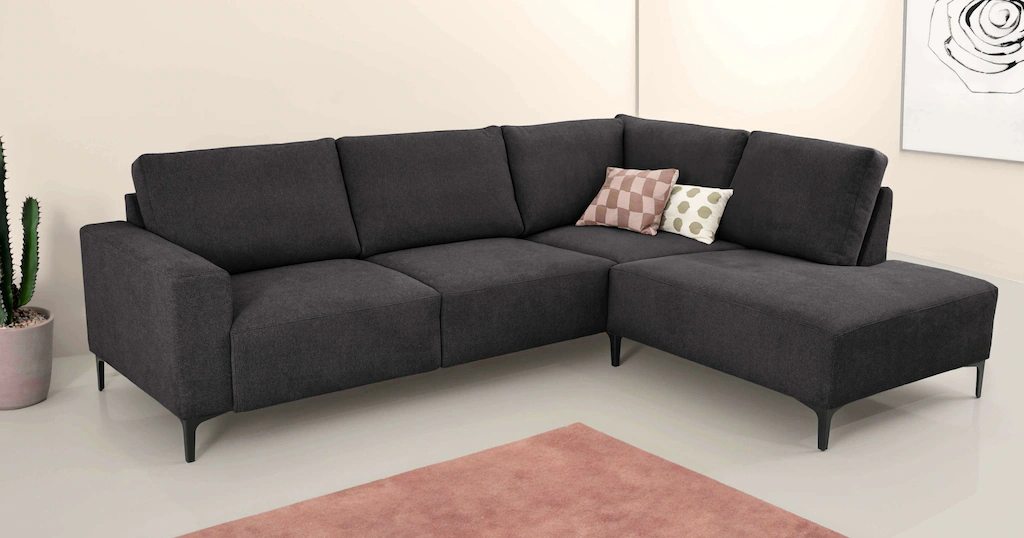 Home affaire Ecksofa "Tournon, L-Form, Breite 256 cm, Webstoff, Chenille", günstig online kaufen