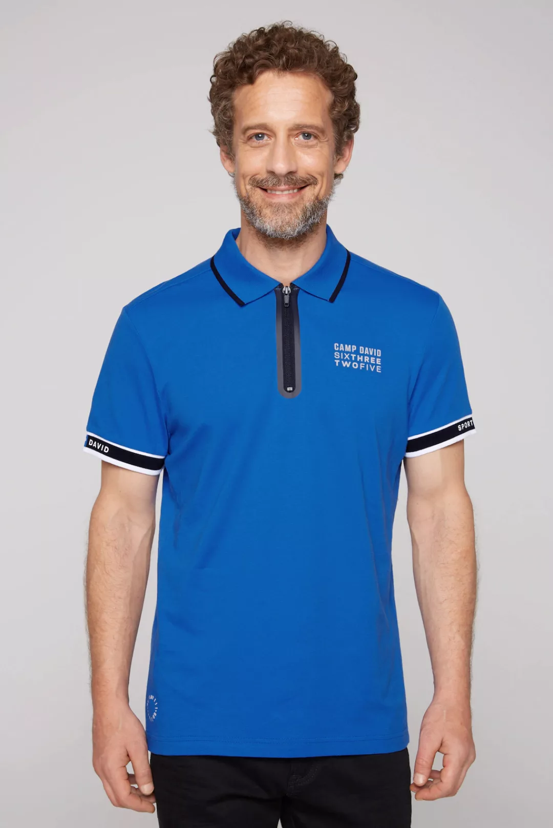 CAMP DAVID Poloshirt mit kontrastreichen Details günstig online kaufen