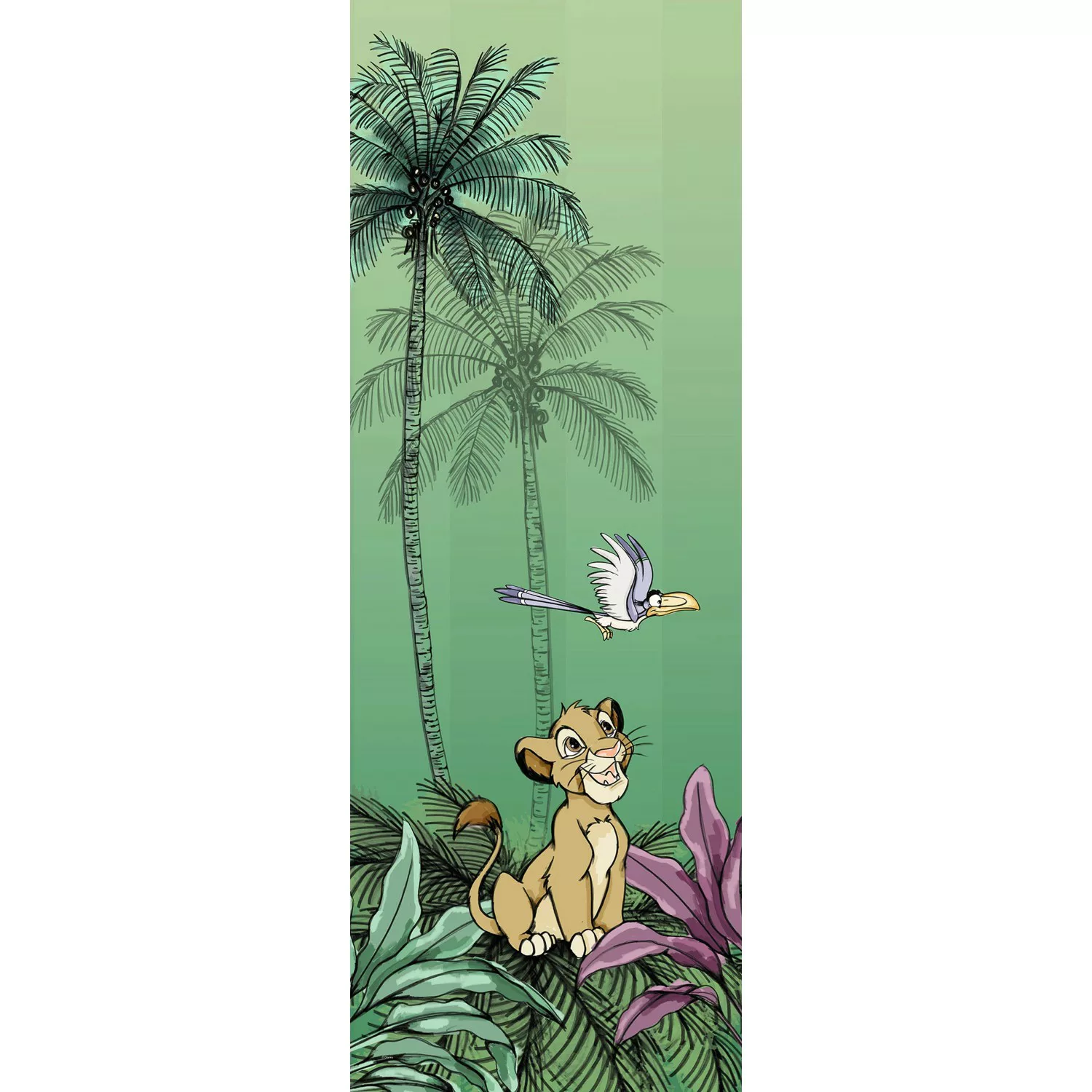 Disney Fototapete Der König Der Löwen Simba Grün 100 x 280 cm 610035 günstig online kaufen