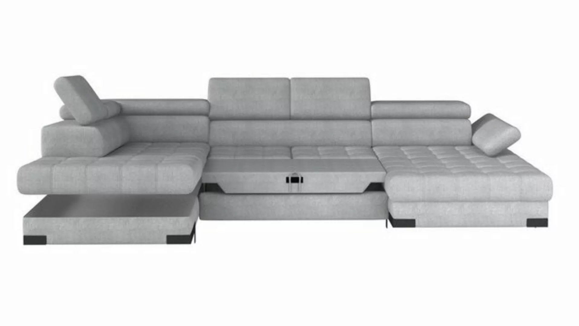 Sofa Dreams Wohnlandschaft Selva XL, Strukturstoff, grau, mit Bettfunktion, günstig online kaufen