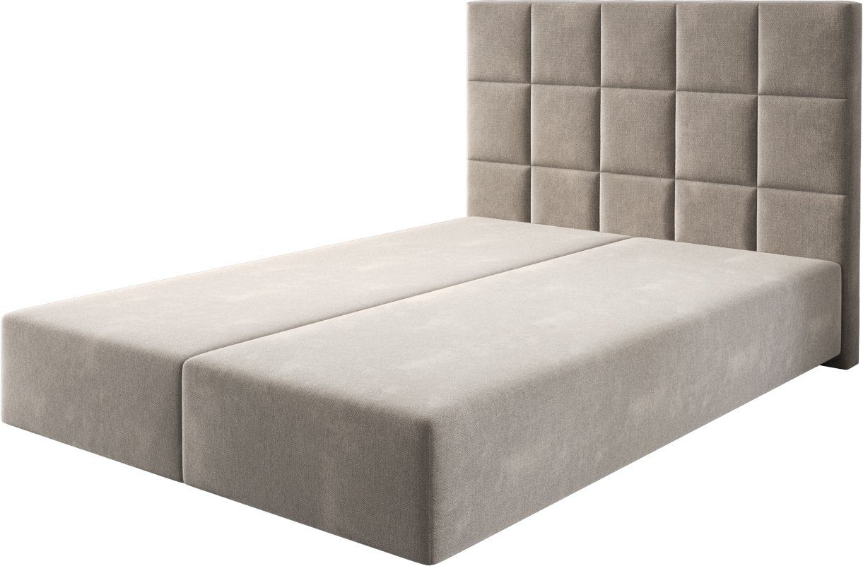 DELIFE Bettgestell Dream-Fine, Mikrofaser Beige 140x200 günstig online kaufen