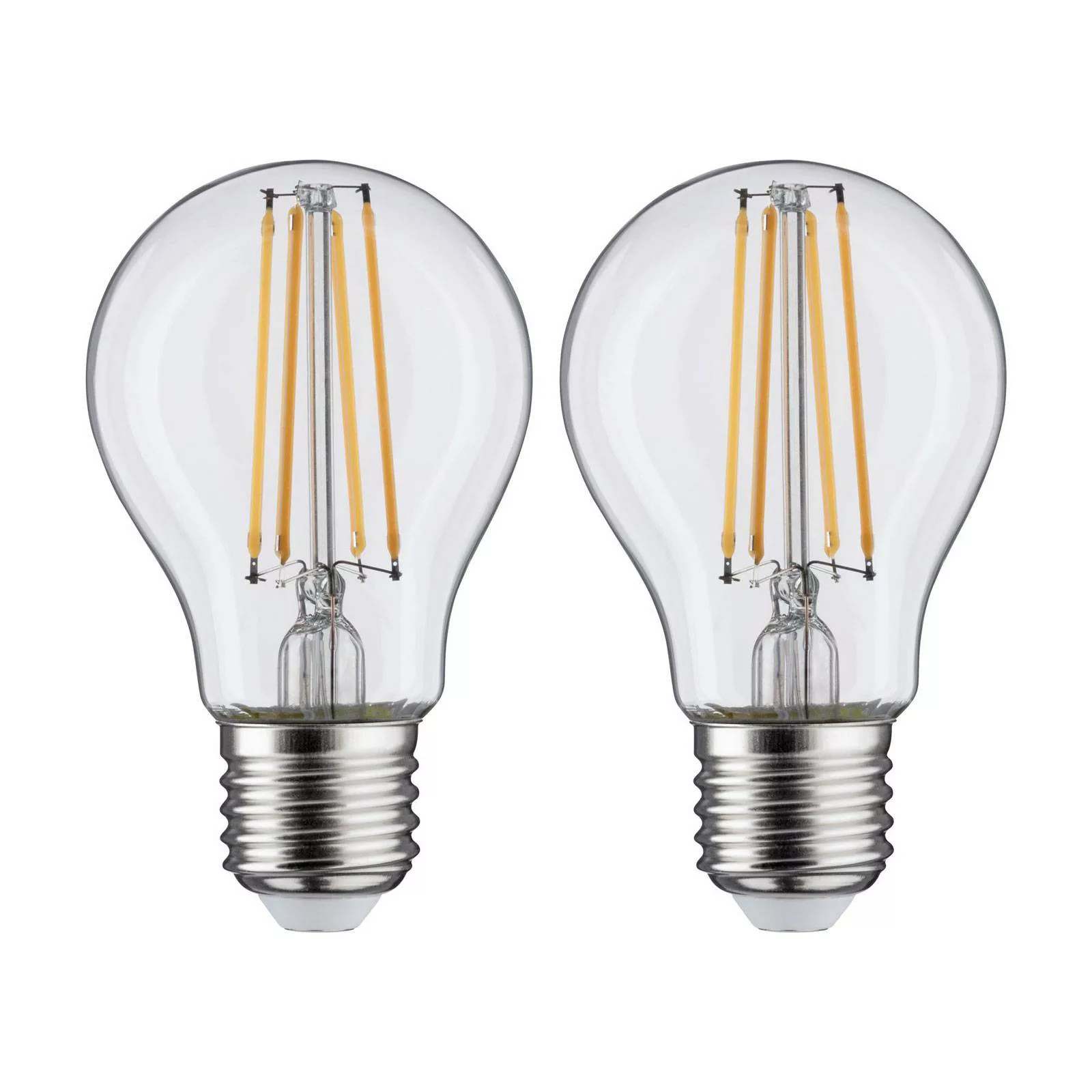Paulmann "Filament 230V LED Birne E27 2x806lm 2x7W 2700K Klar" günstig online kaufen