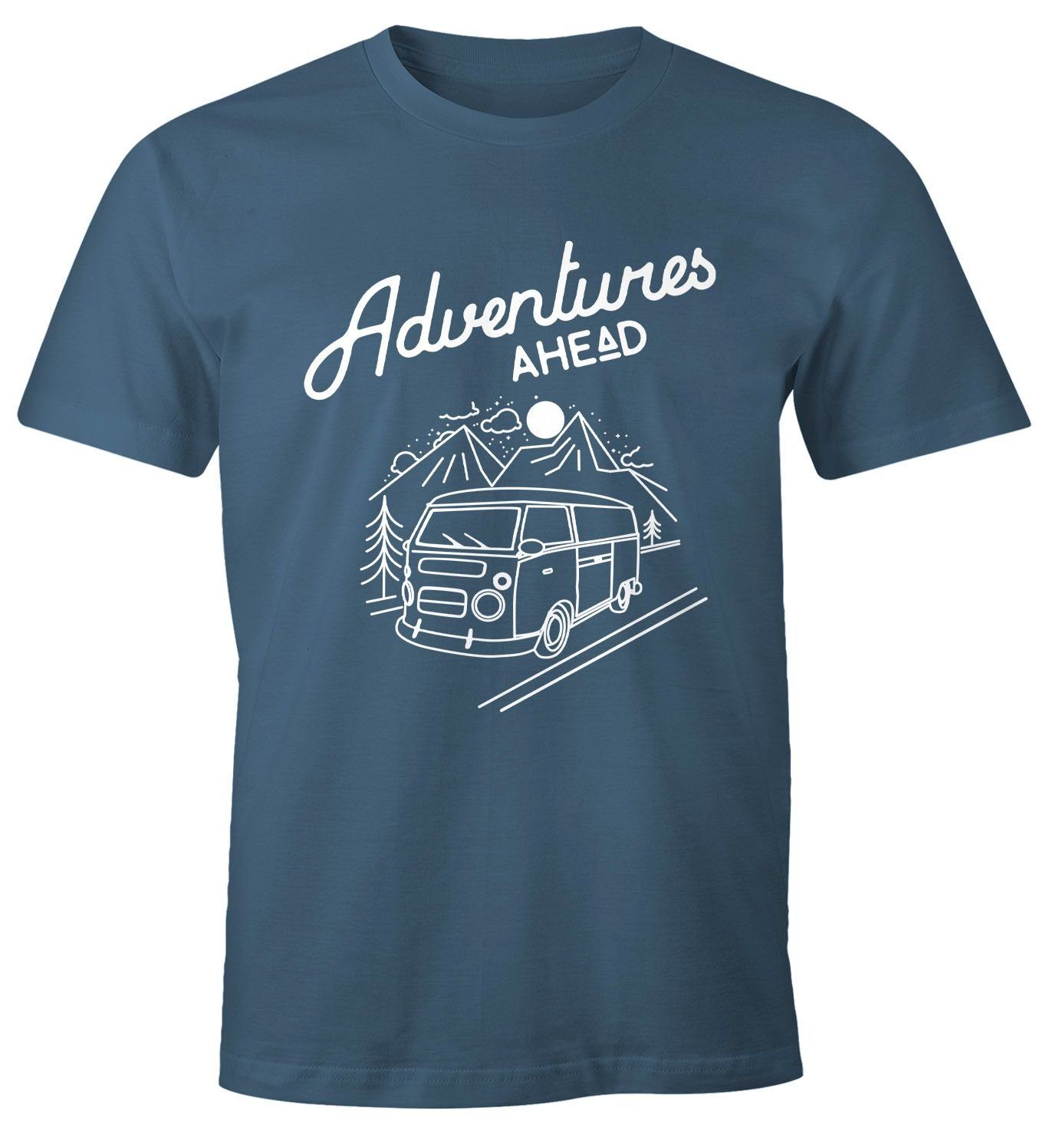 MoonWorks Print-Shirt Herren T-Shirt Bus Retro günstig online kaufen