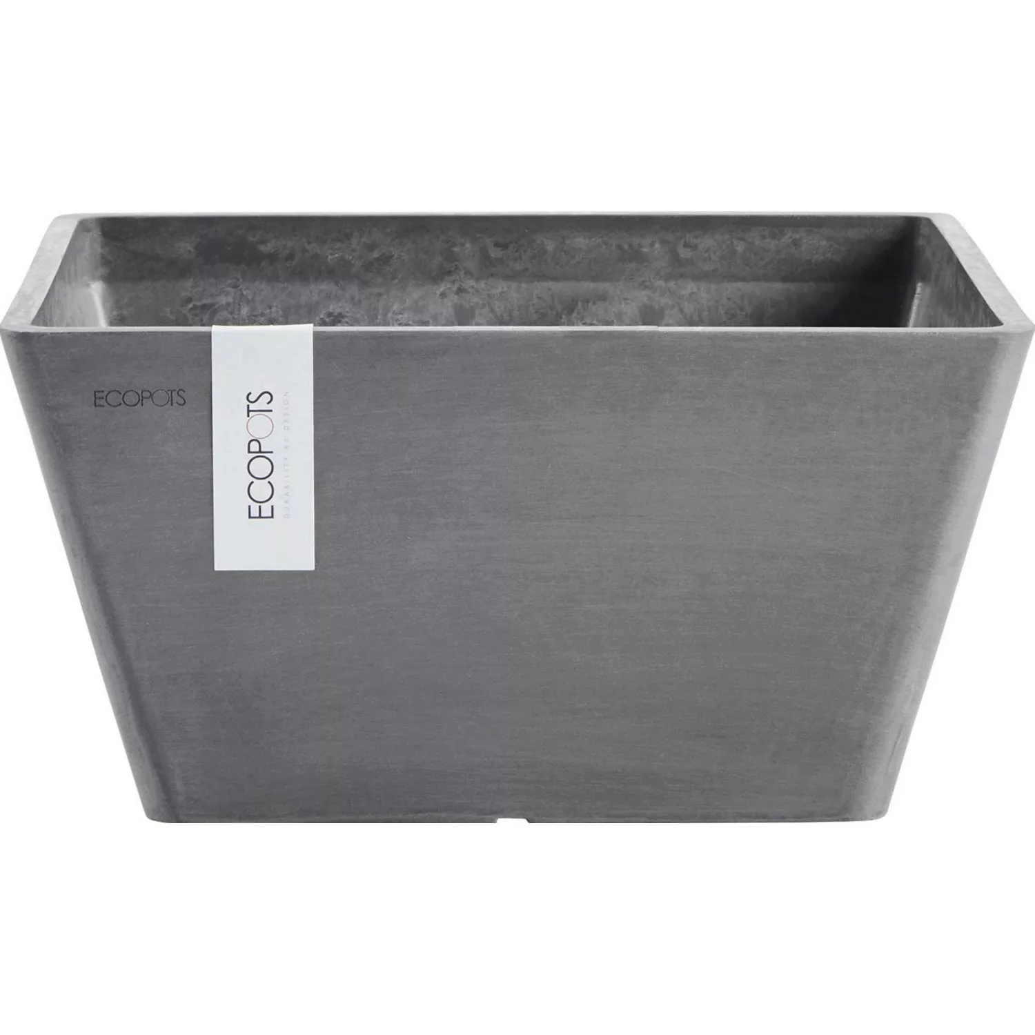 Ecopots Pflanzschale Berlin 31 cm x 31 cm Grau günstig online kaufen