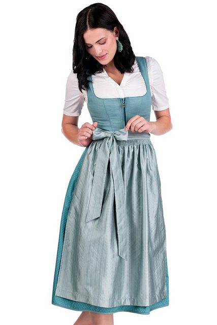 MarJo Dirndl Midi Dirndl 2tlg. - RINGELAI - capriblau günstig online kaufen