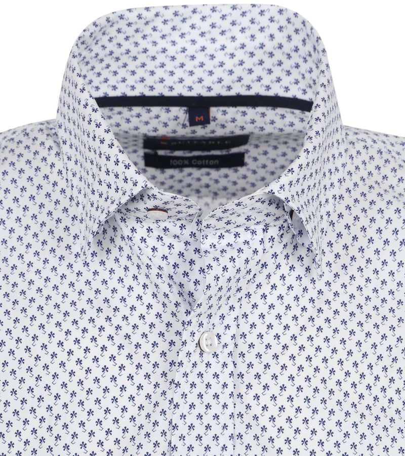 Suitable Short Sleeve Hemd Druck Blau - Größe L günstig online kaufen