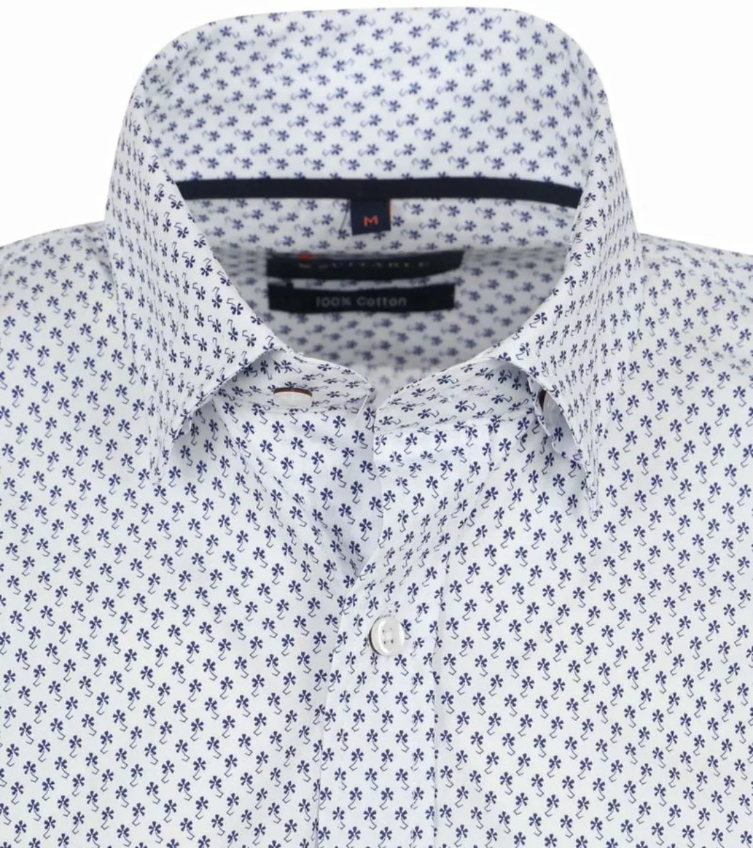 Suitable Short Sleeve Hemd Druck Blau - Größe M günstig online kaufen
