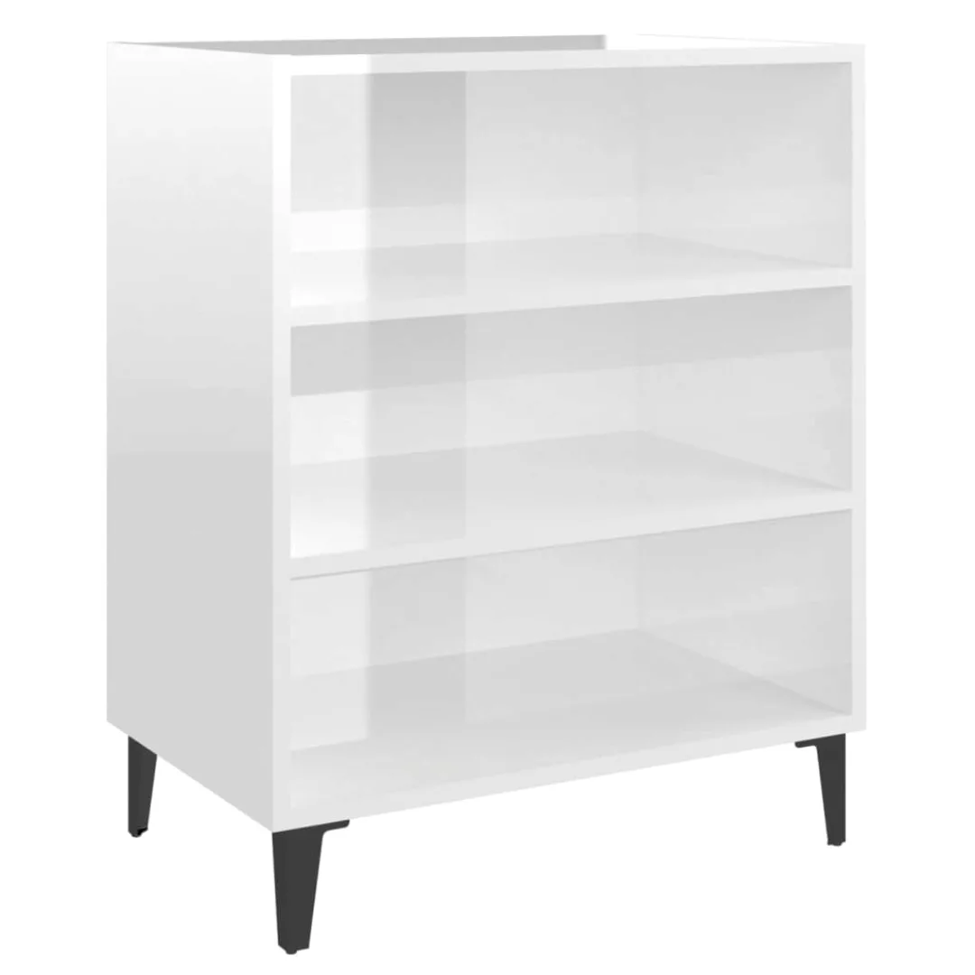 Sideboard Hochglanz-weiß 57x35x70 Cm Spanplatte günstig online kaufen