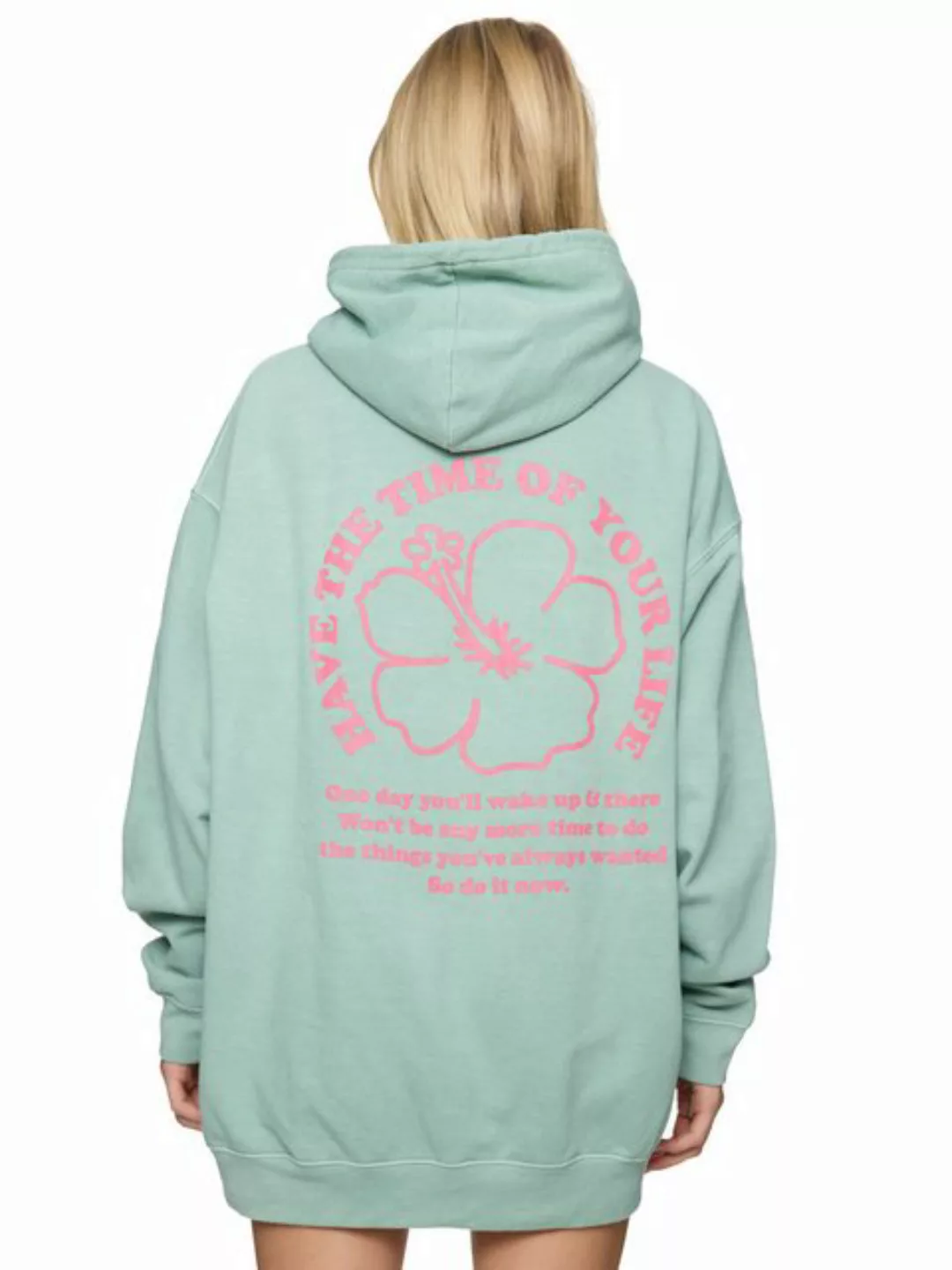 Worldclassca Hoodie Worldclassca Oversized FLOWER Print Hoodie Kapuzenpullo günstig online kaufen