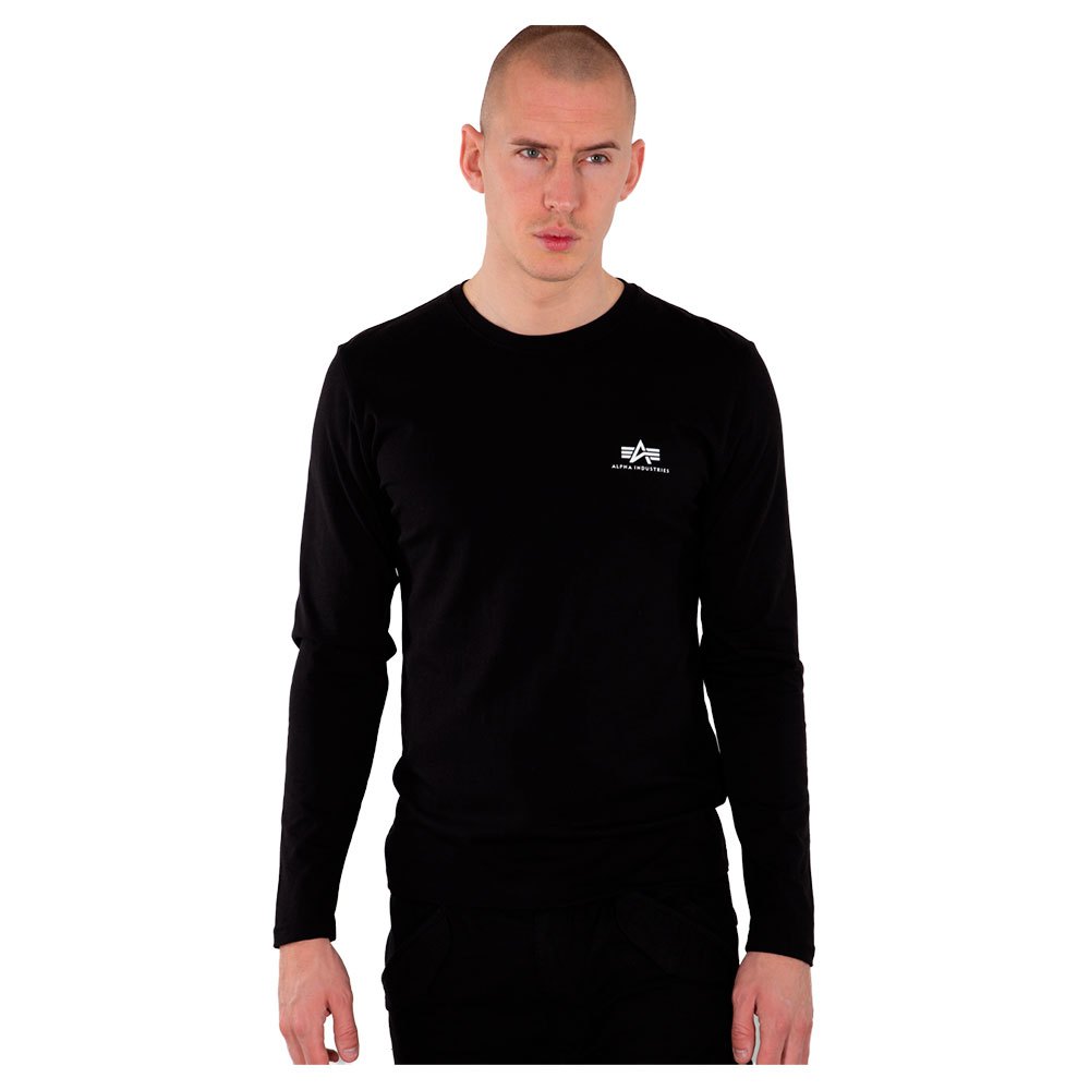 Alpha Industries Back Prinheavy Langarm-t-shirt XS Black günstig online kaufen