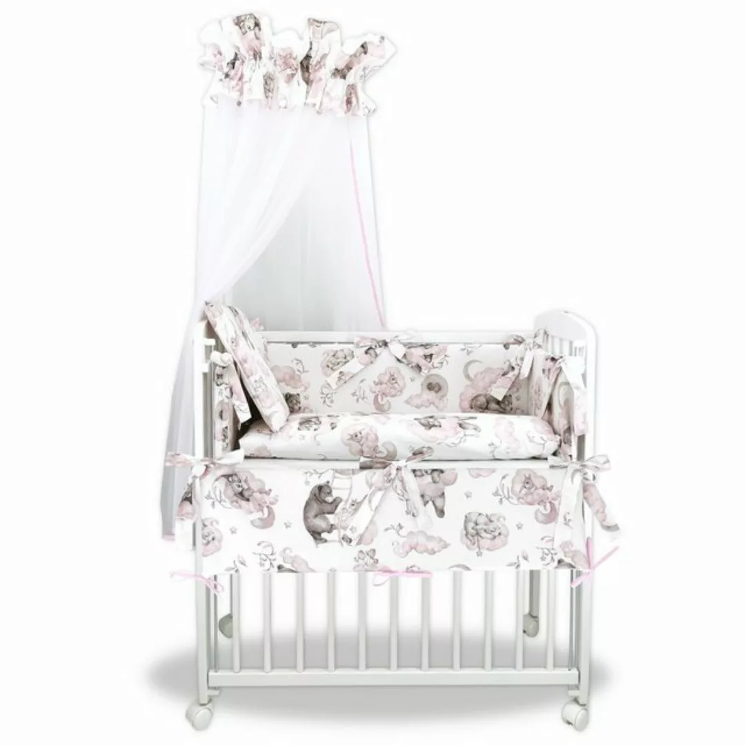 Baby-Delux Beistellbett Babybett Teddy und Freunde Rosa, 10-tlg., Stillbett günstig online kaufen