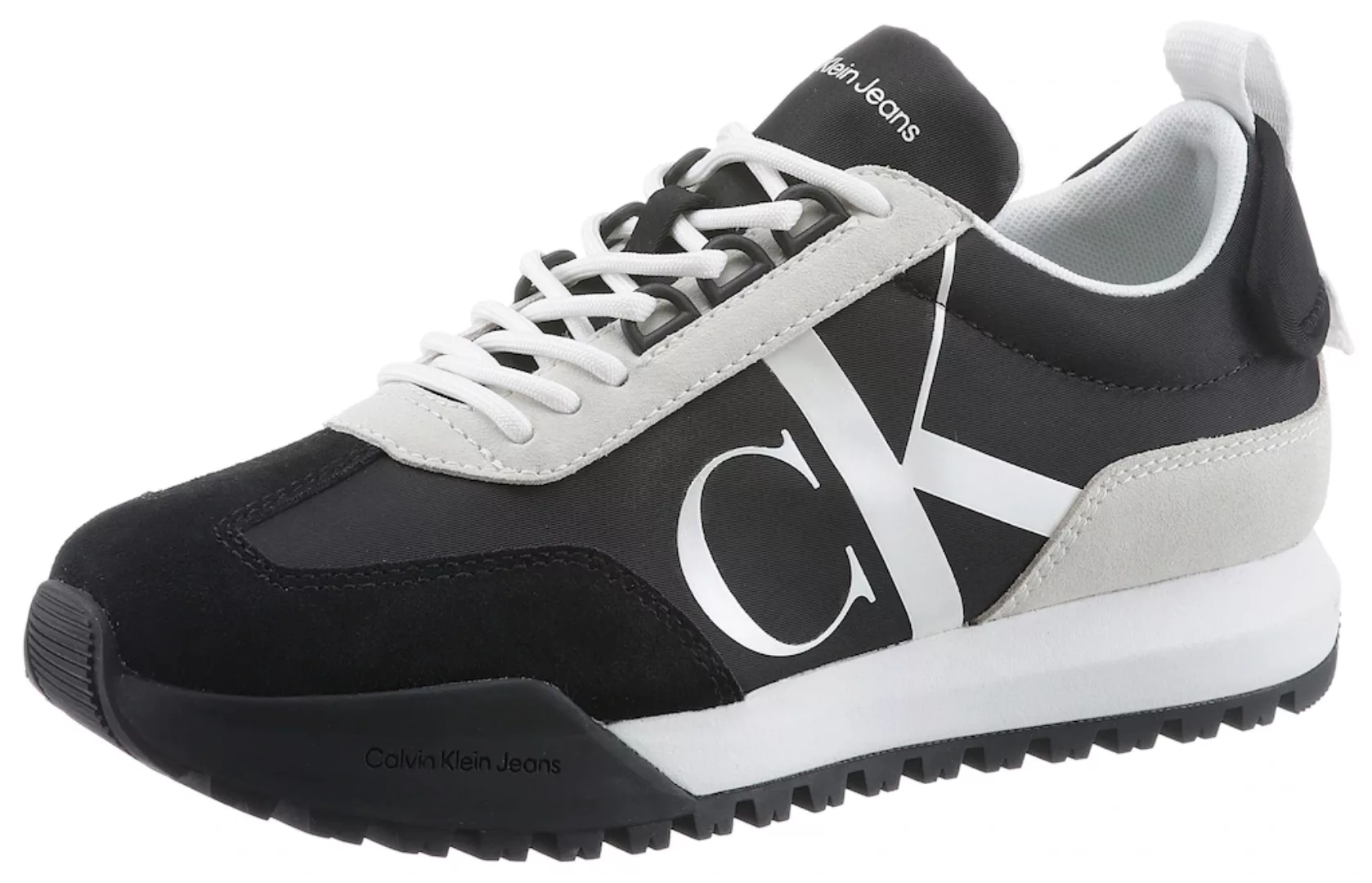 Calvin Klein Jeans Sneaker "TOOTHY RUNNER LACEUP MIX PEARL", mit Profilsohl günstig online kaufen