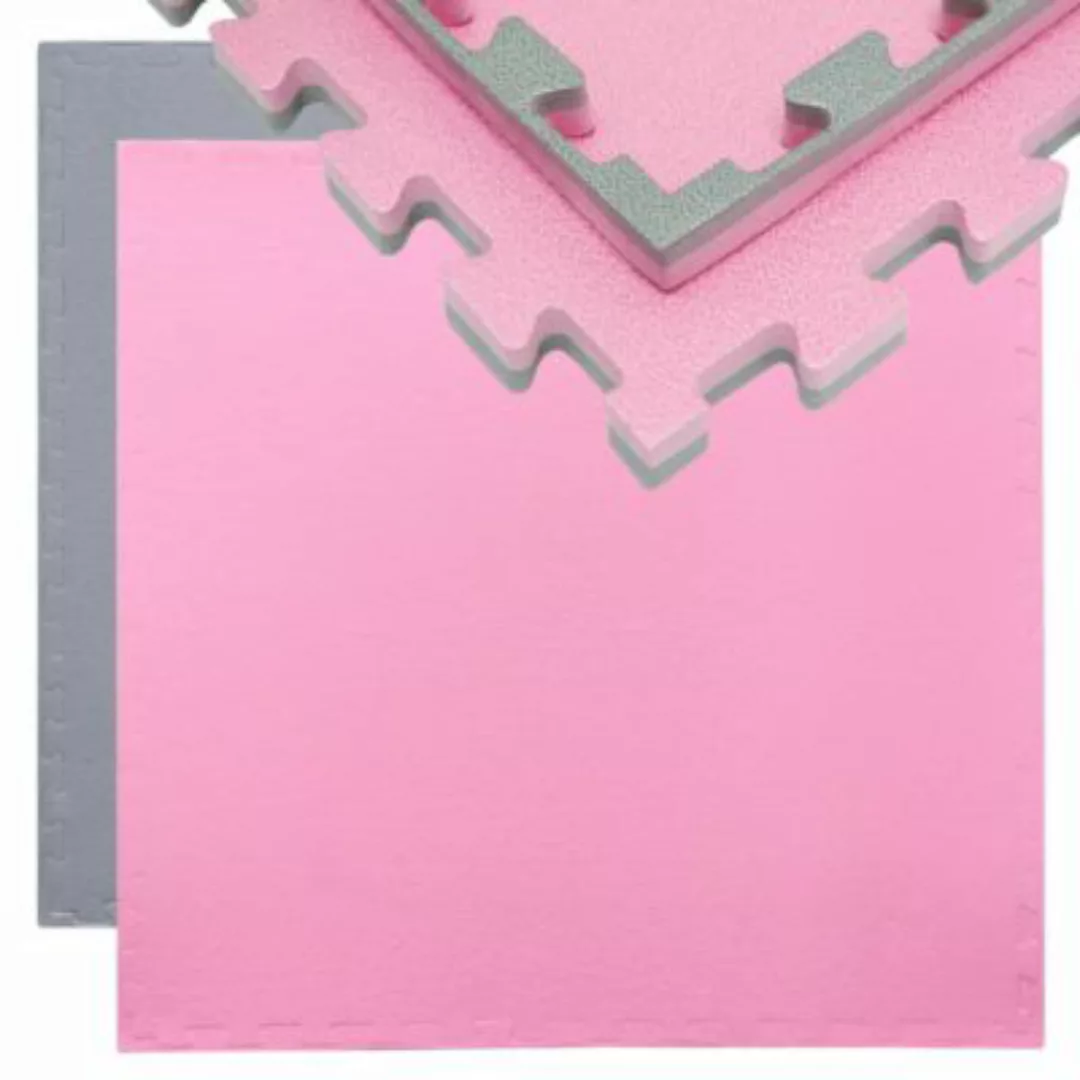 eyepower Trainingsmatte Puzzlematte Sportmatte 90x90x2cm Grau Pink pink günstig online kaufen