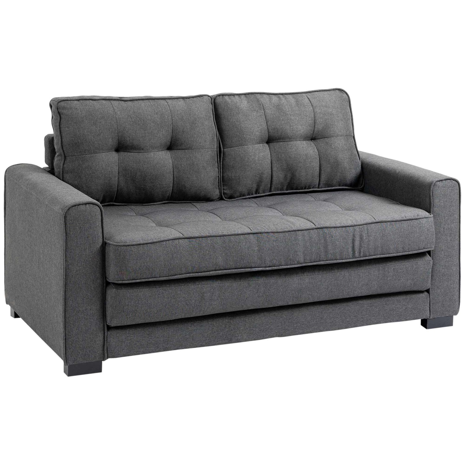 HOMCOM Schlafsofa Sofa mit Bettfunktion, Polstersofa mit Stauraum, Schlafco günstig online kaufen