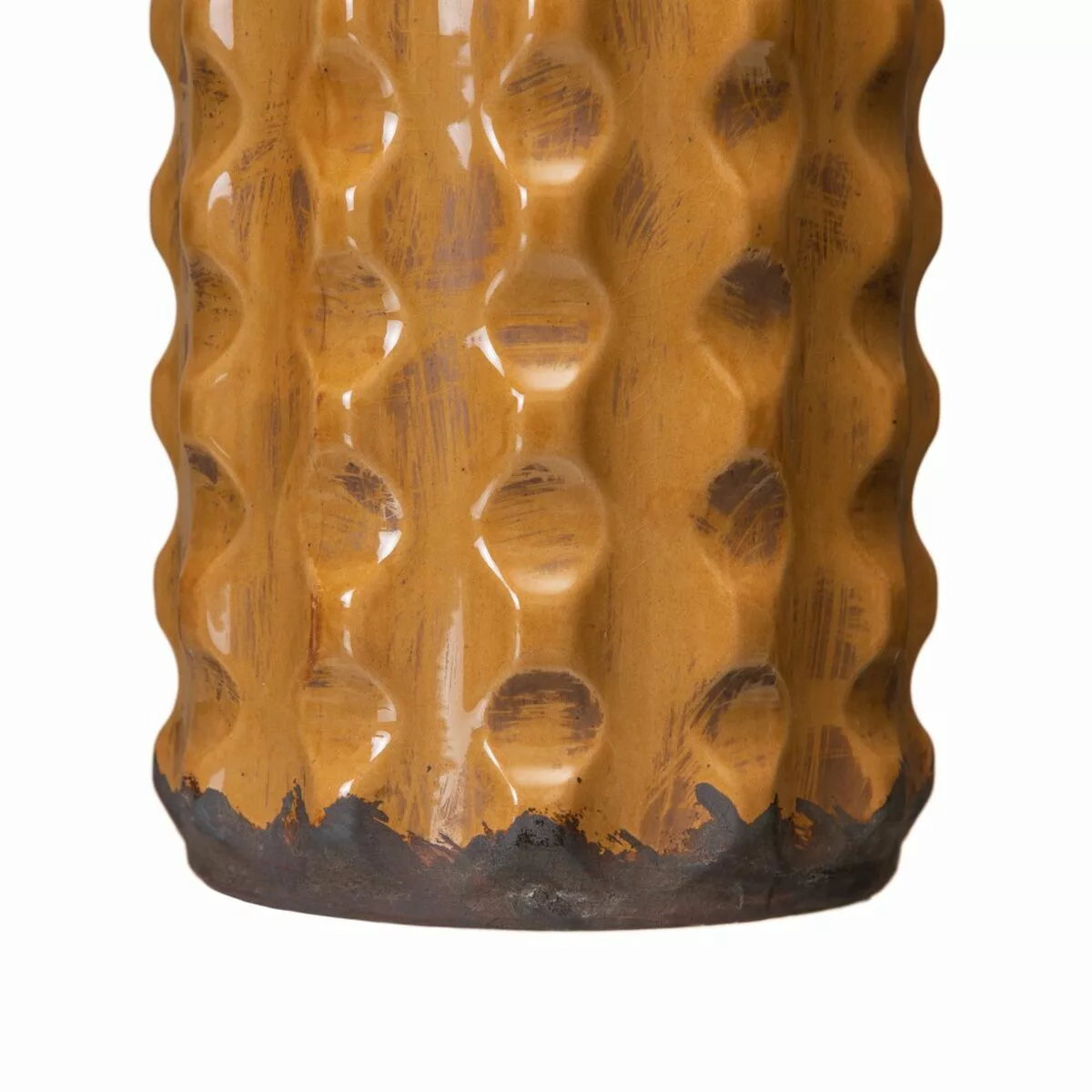 Vase 17 X 17 X 29 Cm Aus Keramik Senf günstig online kaufen