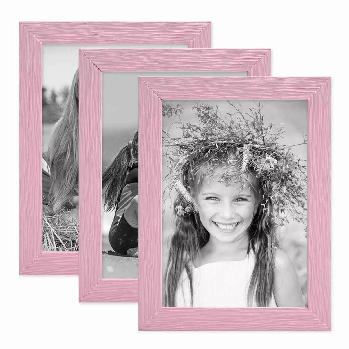 PHOTOLINI Bilderrahmen 3er Set Massivholz-Rahmen - günstig online kaufen