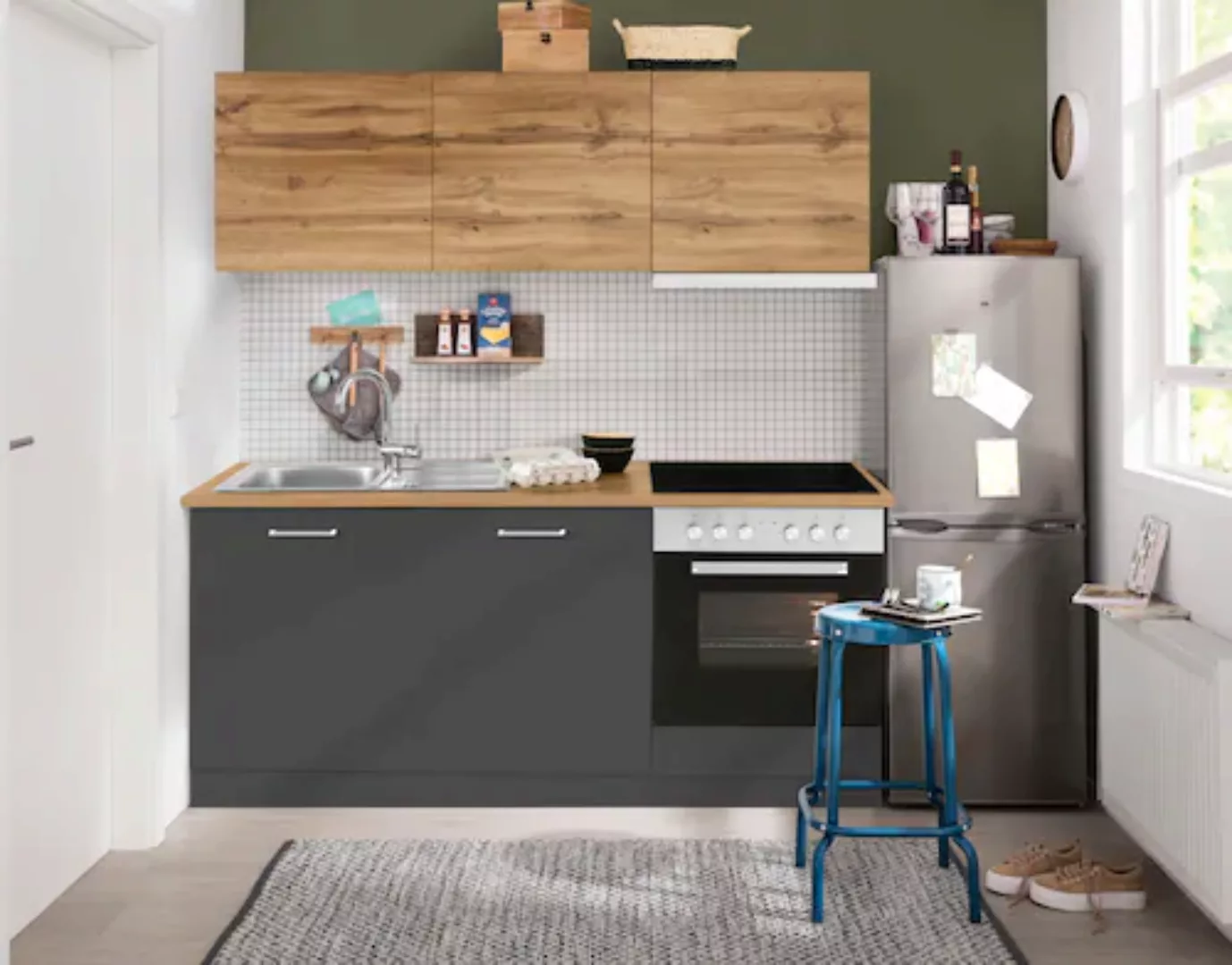 HELD MÖBEL Küchenzeile »Kehl«, mit E-Geräten, Breite 180 cm günstig online kaufen
