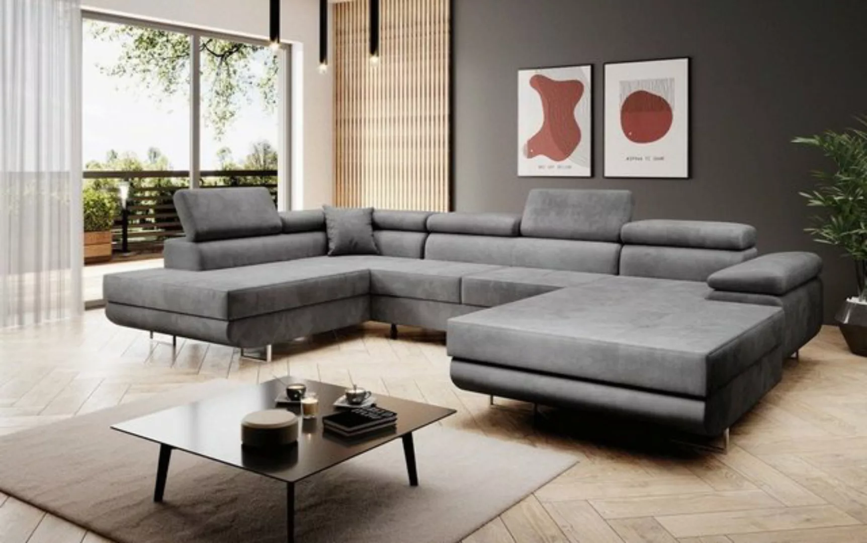 Luxusbetten24 Schlafsofa Designer Sofa Lago, mit Stauraum und Schlaffunktio günstig online kaufen