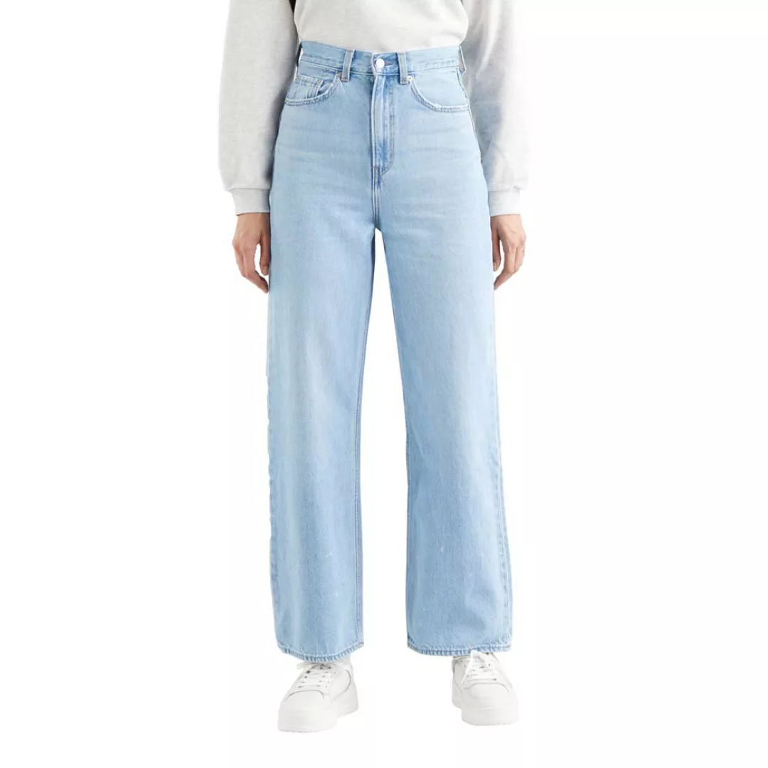 Levi's – Weite Jeans mit hohem Bund in hellblauer Waschung günstig online kaufen