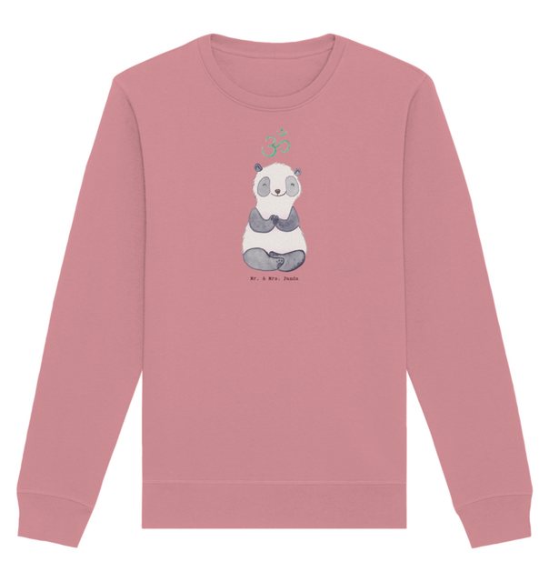 Mr. & Mrs. Panda Longpullover Größe L Panda Meditieren - Canyon Pink - Gesc günstig online kaufen