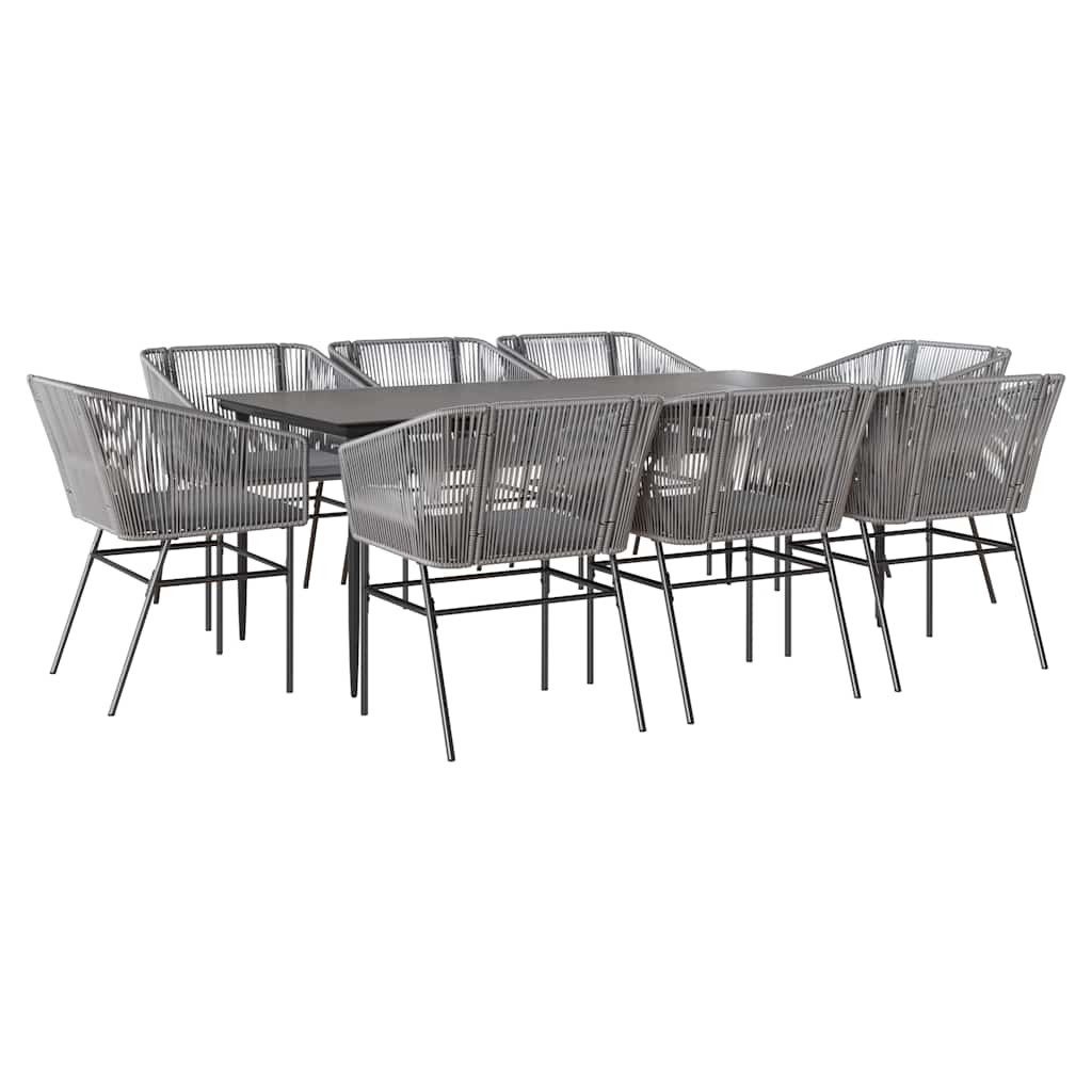 vidaXL Garten-Essgruppe 9-tlg. Garten-Essgruppe mit Kissen günstig online kaufen