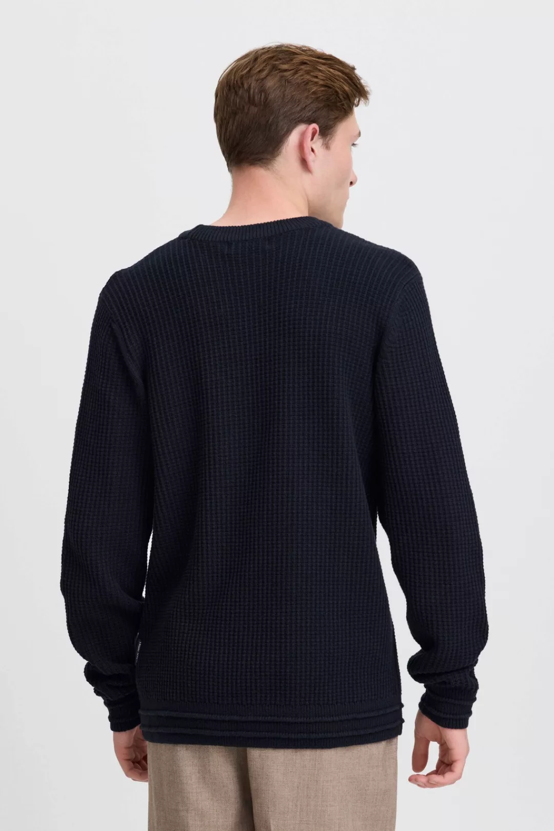 Casual Friday Strickpullover CFKARL crew neck structured knit casual Rundha günstig online kaufen