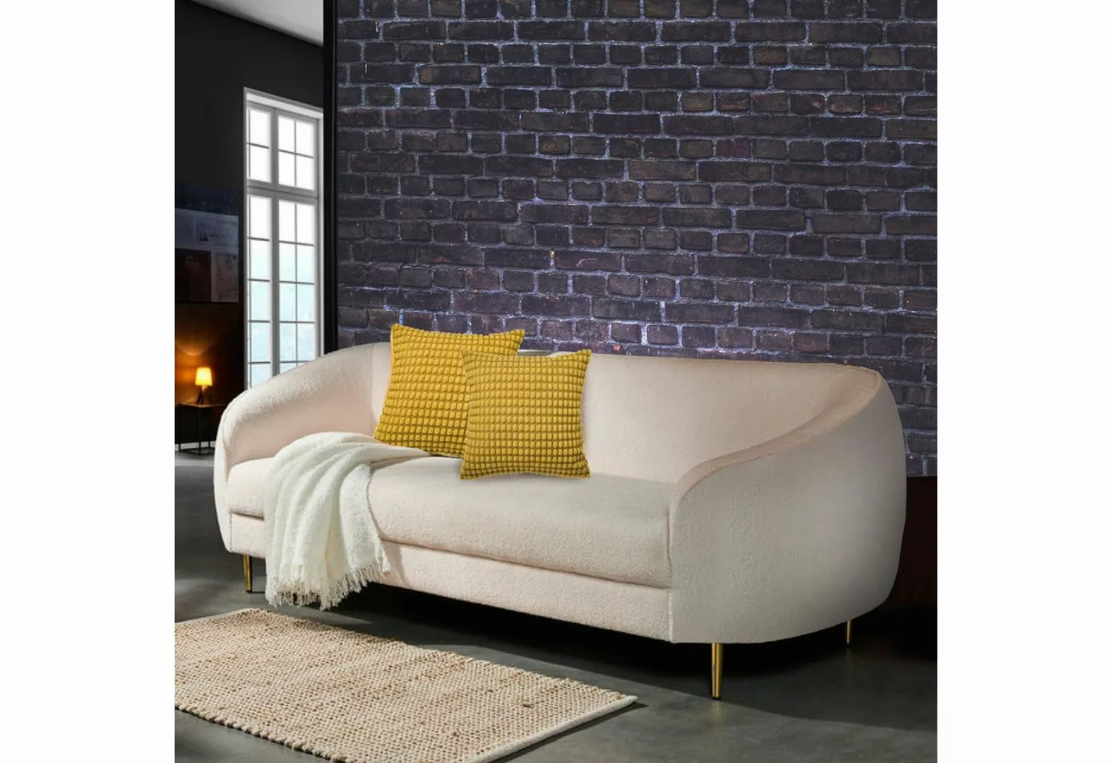 DM-Handel Sofa 3-er Sitz Design Sofa Plushsofa, Loungsofa Sitzmöbel Couch C günstig online kaufen