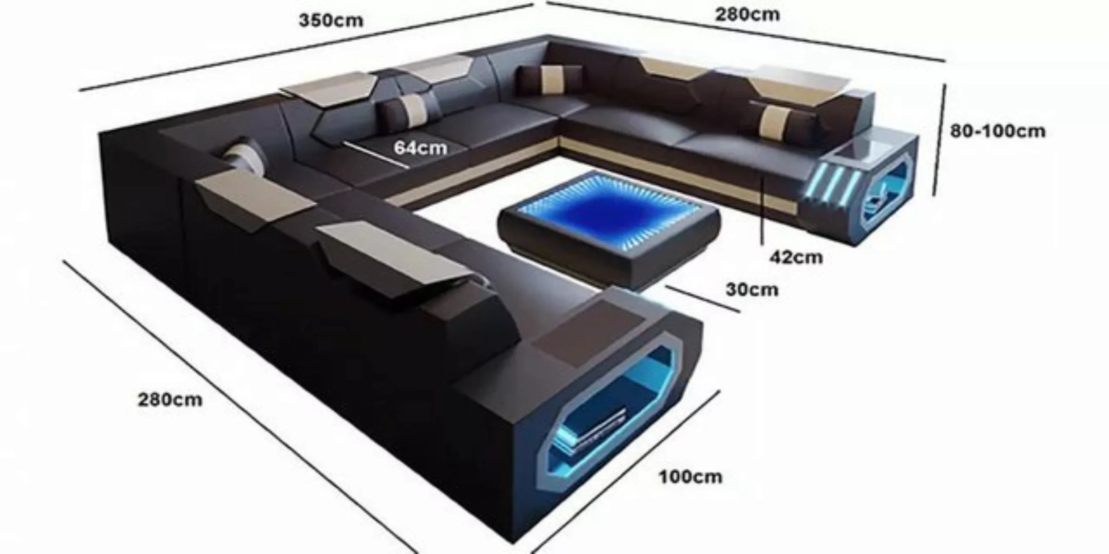 Xlmoebel Ecksofa Neu: Großes Ecksofa mit Wohnlandschaft und Polsterung, ink günstig online kaufen