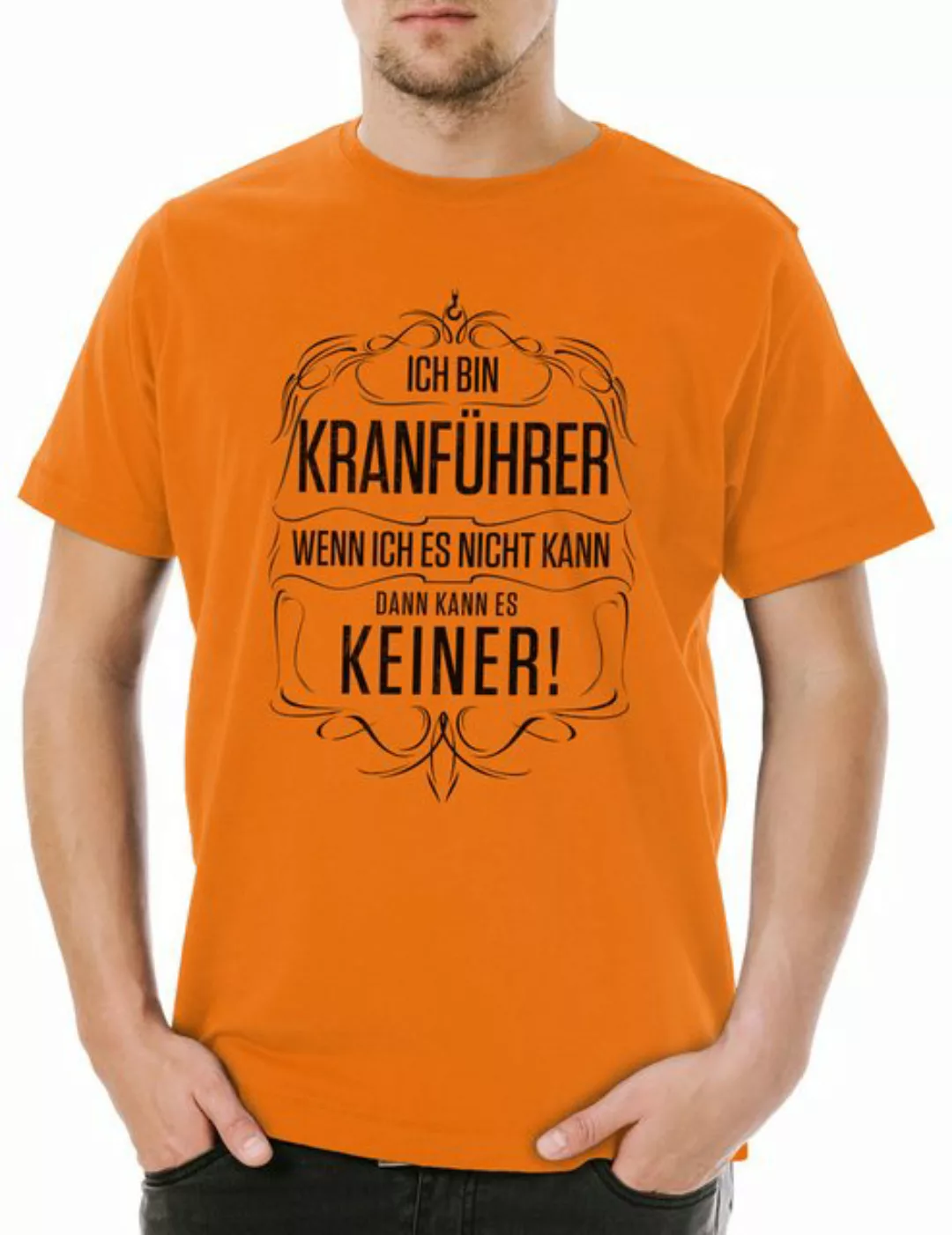 Urban Backwoods Print-Shirt Ich Bin Kranführer Herren T-Shirt Beruf Kran Fa günstig online kaufen