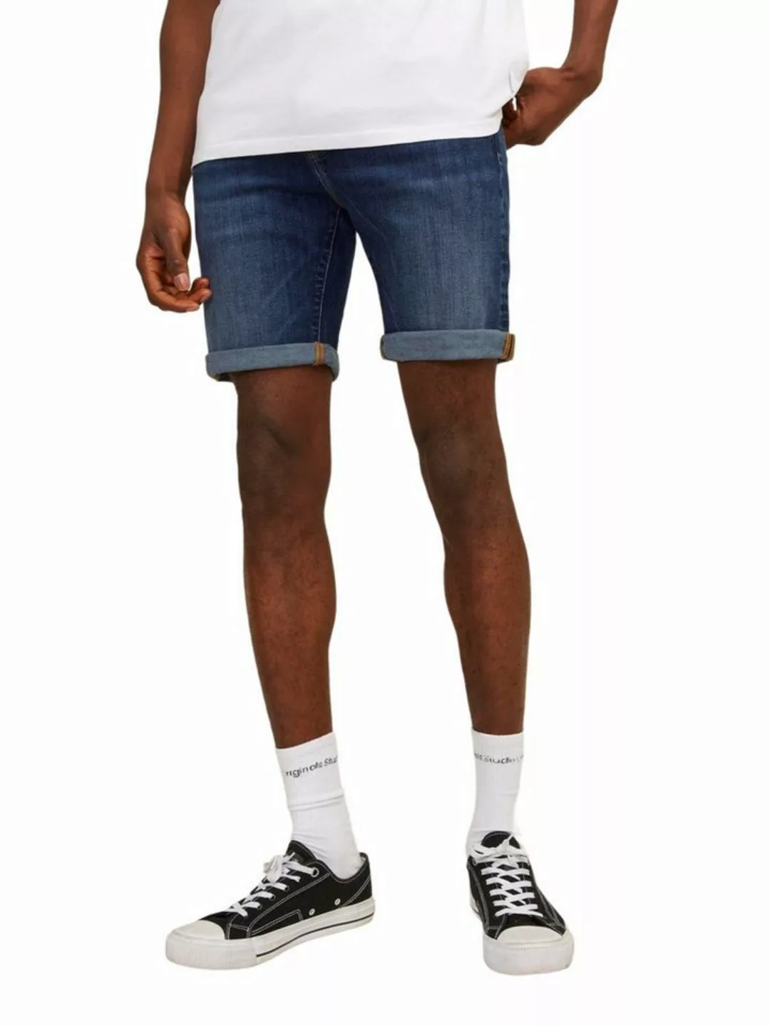 Jack & Jones Herren Jeans Short JJIRICK JJFOX CB 038- Relgular Fit - Blau - günstig online kaufen