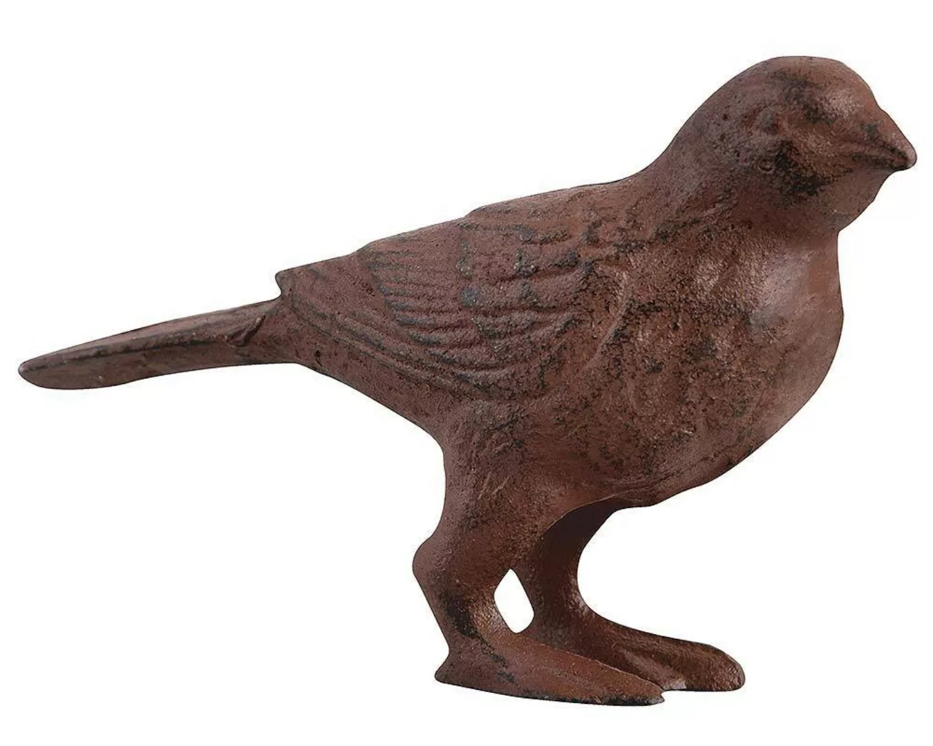 Vogel Figur Dekofigur Rustikal Gusseisen Antik-Braun 8cm günstig online kaufen