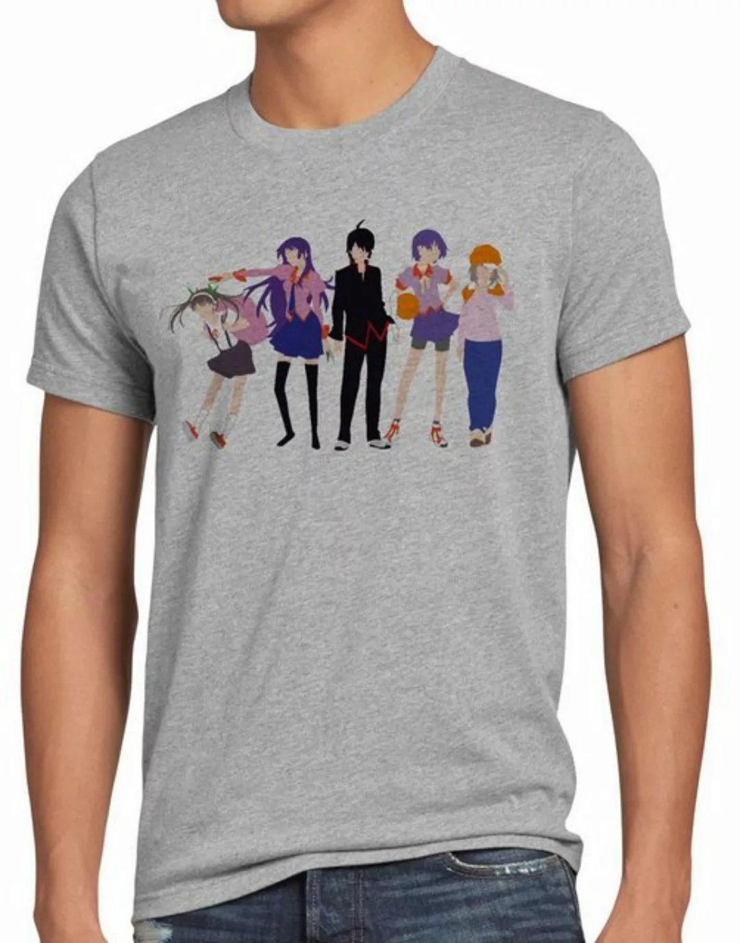 style3 Print-Shirt Herren T-Shirt Bakemonogatari serie anime Nekomonogatari günstig online kaufen