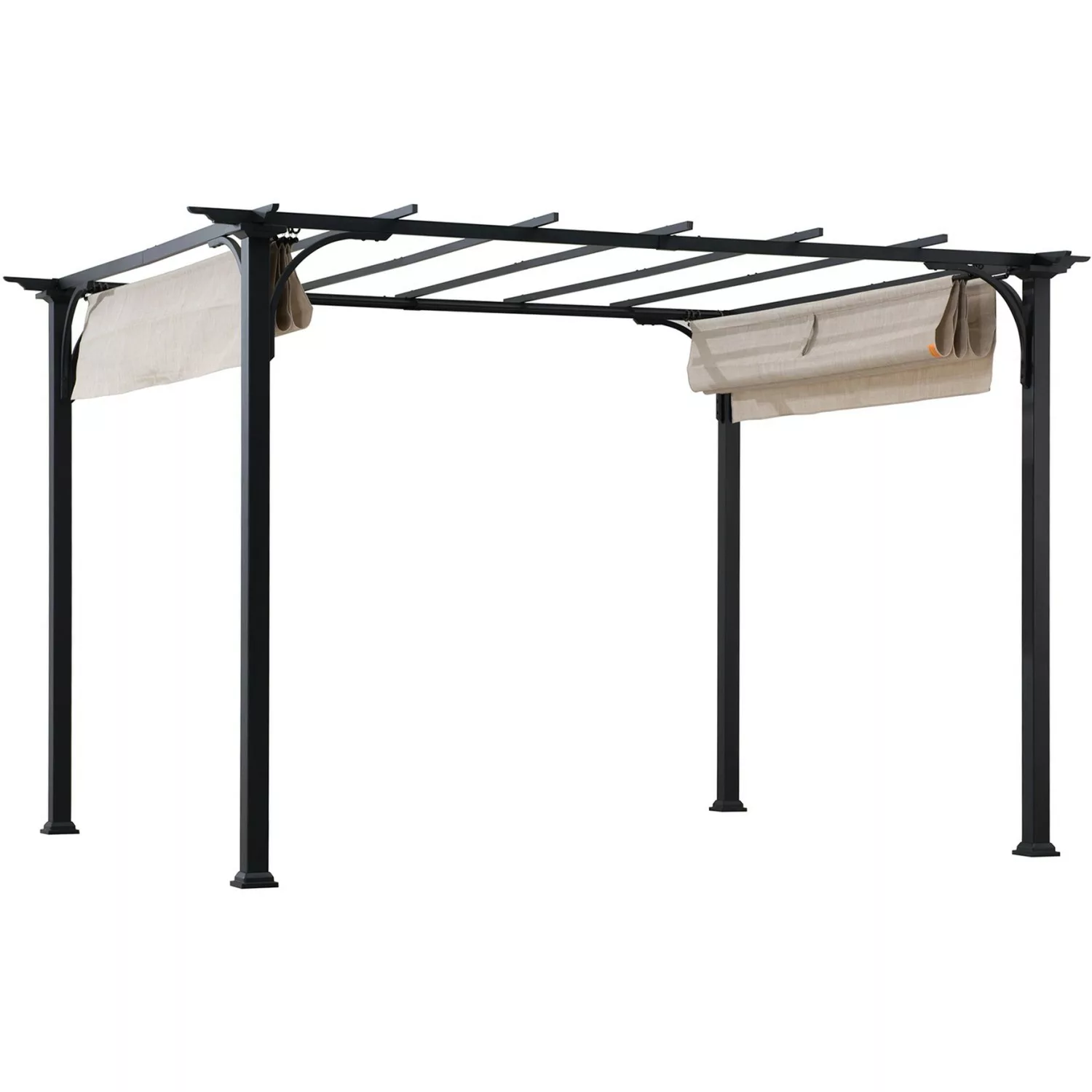 Sunjoy Pergola Giona Stahl 363 cm x 277 cm Weiß günstig online kaufen