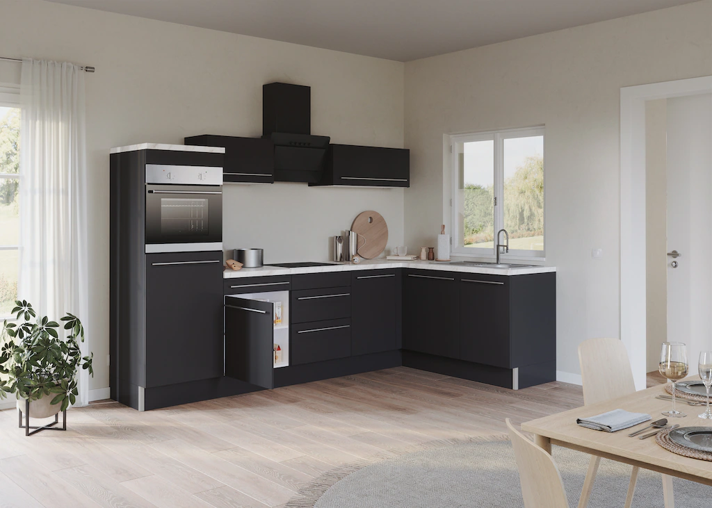 KOCHSTATION Küche "KS-Bern2", Stellmaße 295 x 175 cm, wahlweise mit E-Gerät günstig online kaufen