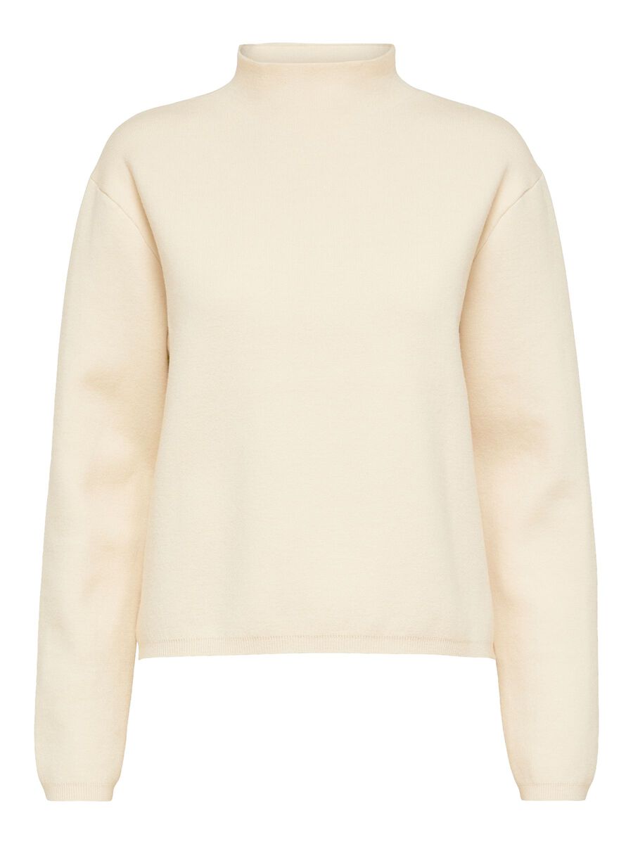 SELECTED Cropped Boxy Fit Pullover Damen Beige günstig online kaufen