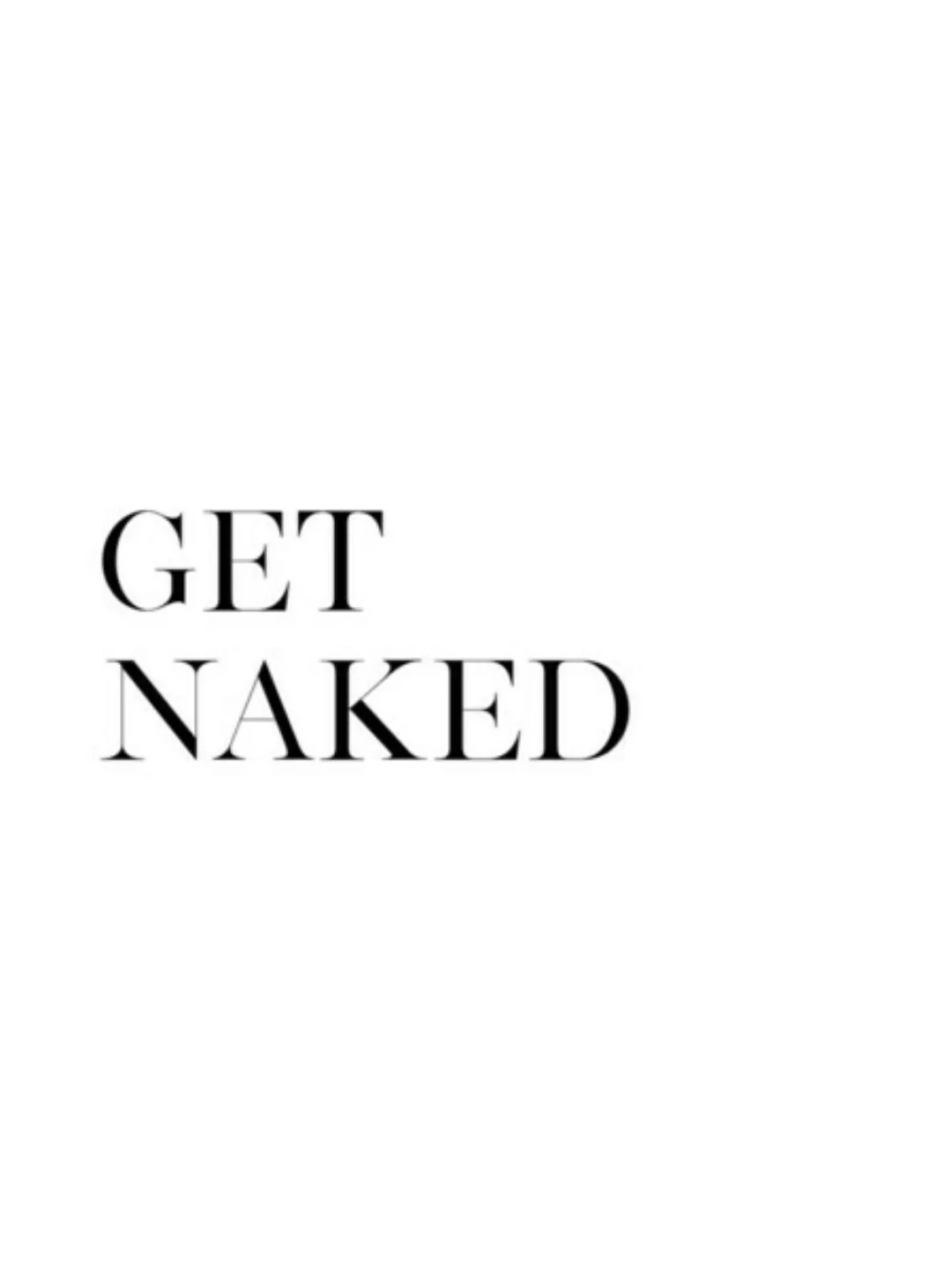Poster / Leinwandbild - Get Naked No10 günstig online kaufen