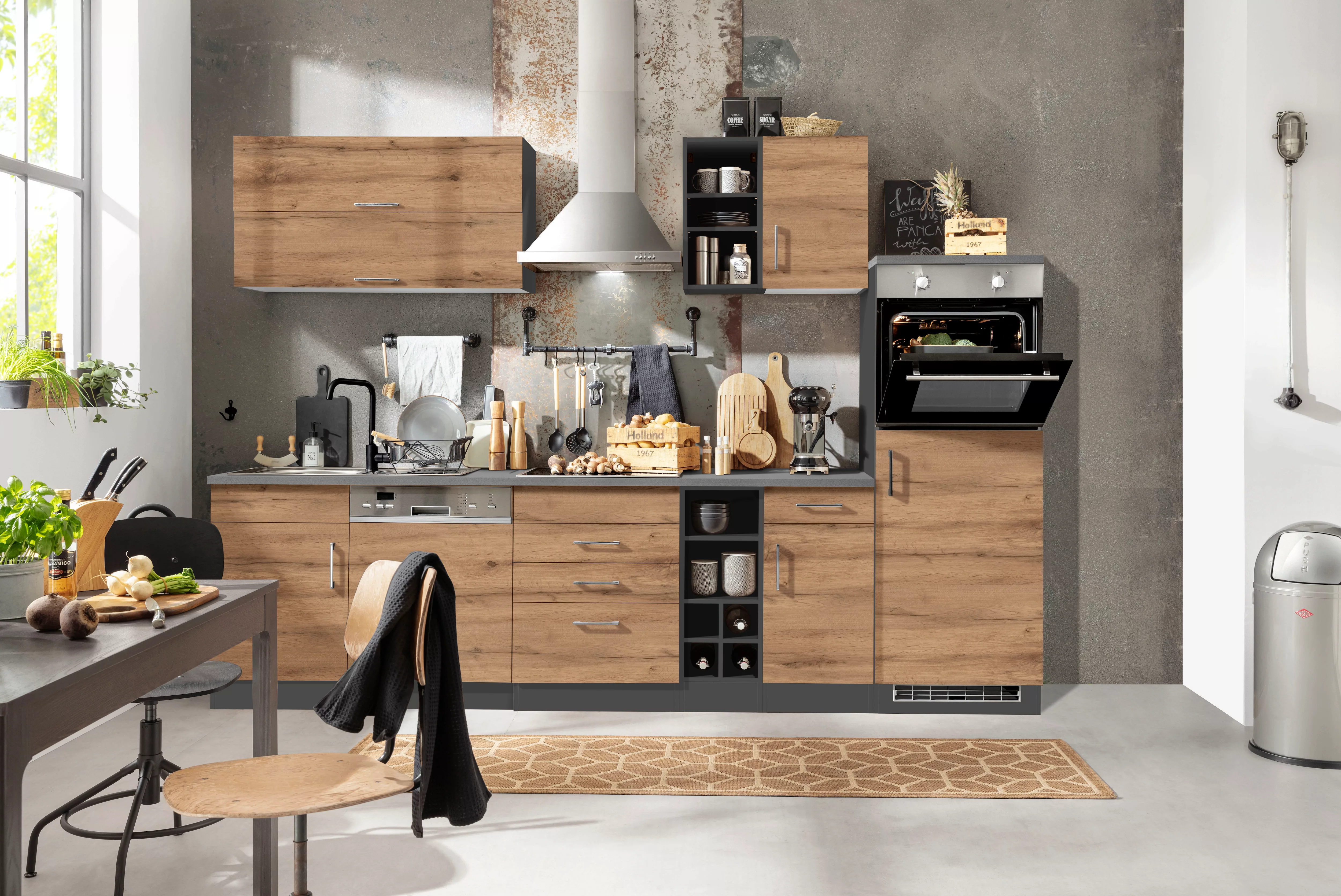 HELD MÖBEL Küchenzeile "Colmar", mit E-Geräten, Breite 300 cm günstig online kaufen
