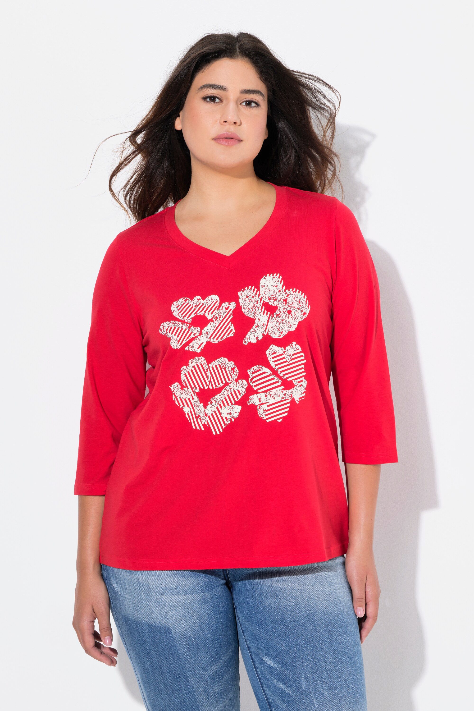 Ulla Popken T-Shirt Shirt Blüten Classic günstig online kaufen