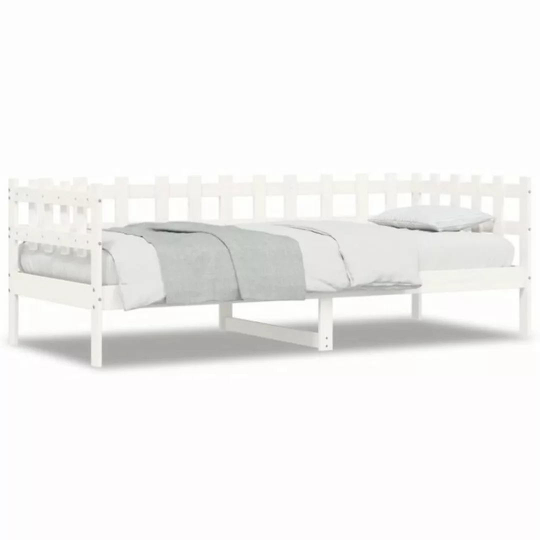 furnicato Bett Tagesbett ohne Matratze Weiß 80x200 cm Massivholz Kiefer (1- günstig online kaufen