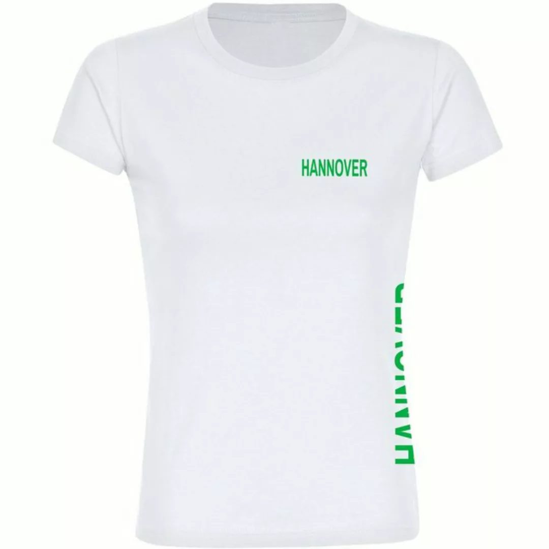 multifanshop T-Shirt Damen Hannover - Brust & Seite - Frauen günstig online kaufen