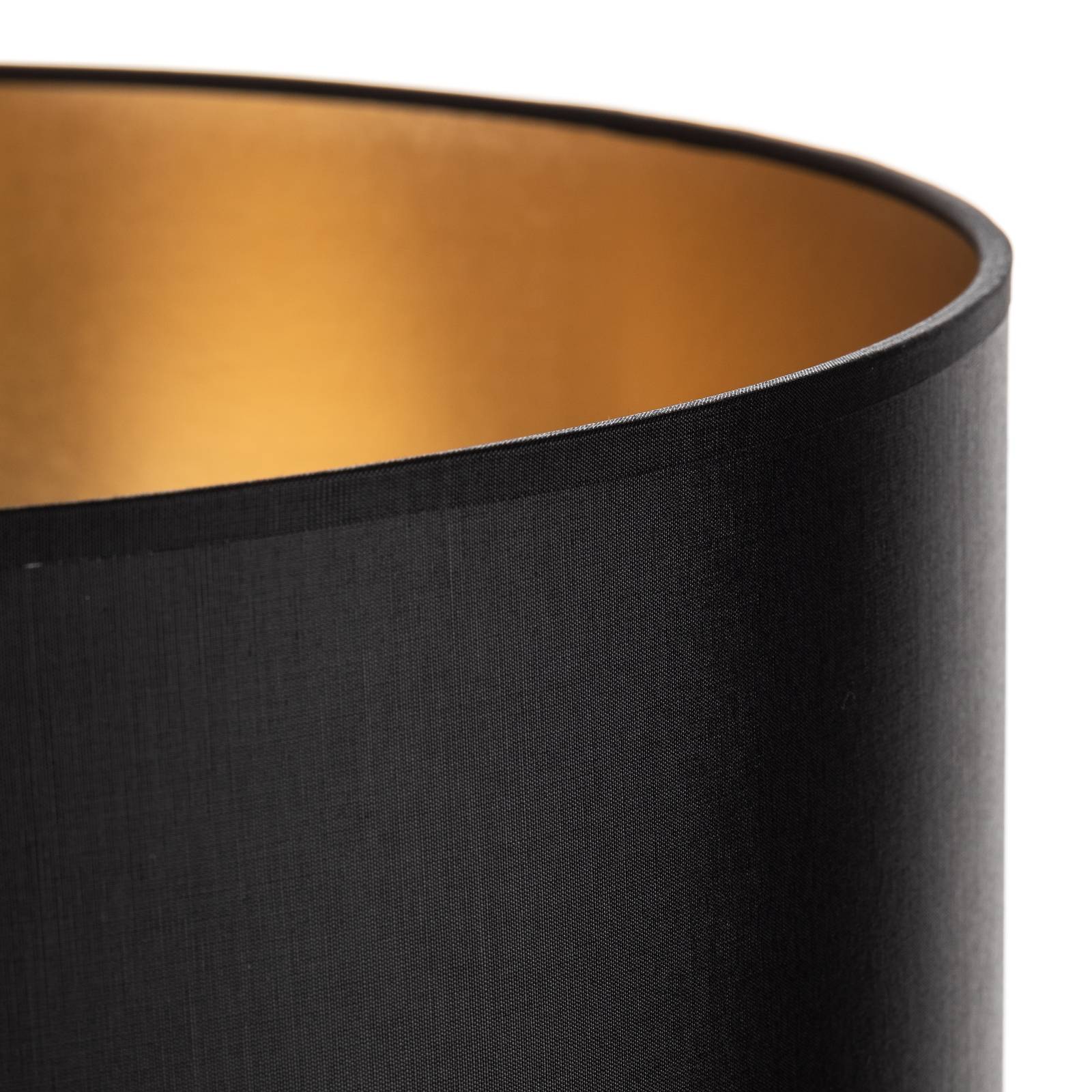 Lampenschirm Alba, Ø 40 cm, E27, schwarz/gold günstig online kaufen