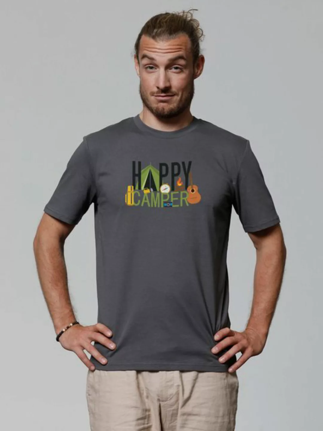 wat? Apparel Print-Shirt Happy Camper (1-tlg) günstig online kaufen