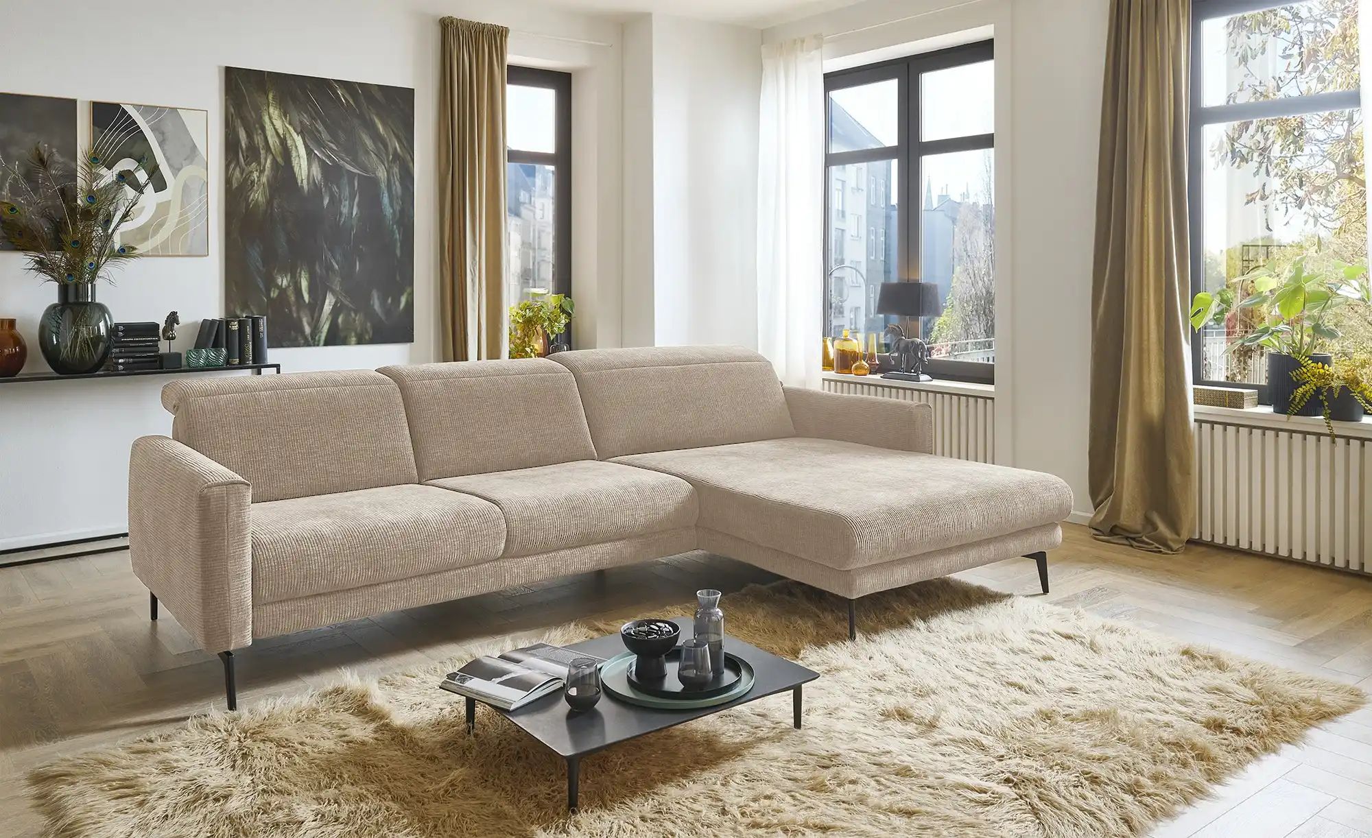 meinSofa Ecksofa  Katja ¦ beige ¦ Maße (cm): B: 305 H: 83 T: 191 Polstermöb günstig online kaufen