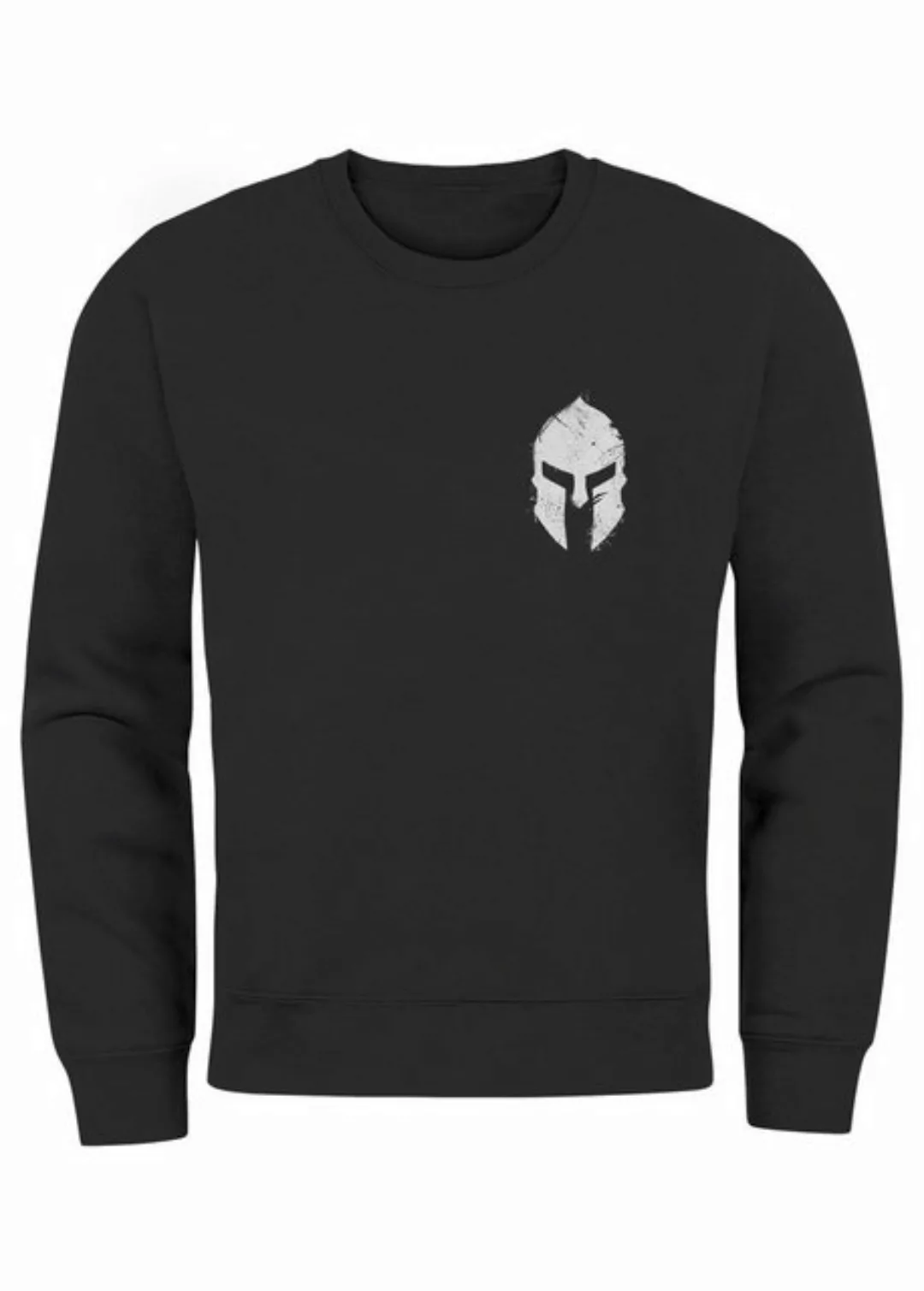 Neverless Sweatshirt Sweatshirt Herren Logo Print Sparta-Helm Spartaner Gla günstig online kaufen