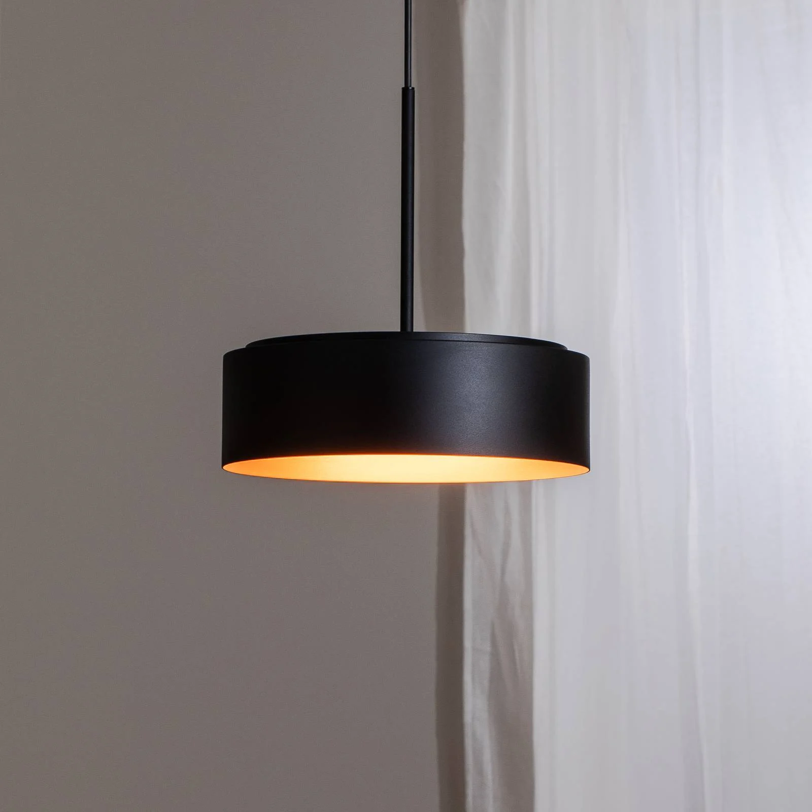 BEGA LED-Hängelampe Studio Line Ø 36 cm schwarz-kupfer DALI günstig online kaufen