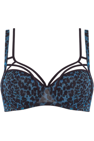 The Art Of Love Plunge Balconette Bh | Wired Padded Black Leopard And Blue günstig online kaufen