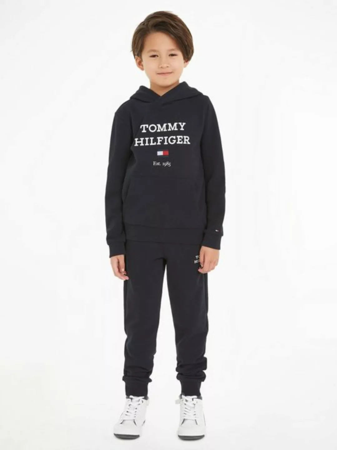 Tommy Hilfiger Kapuzensweatshirt TH LOGO HOODIE SWEATSET (2-tlg) mit Marken günstig online kaufen